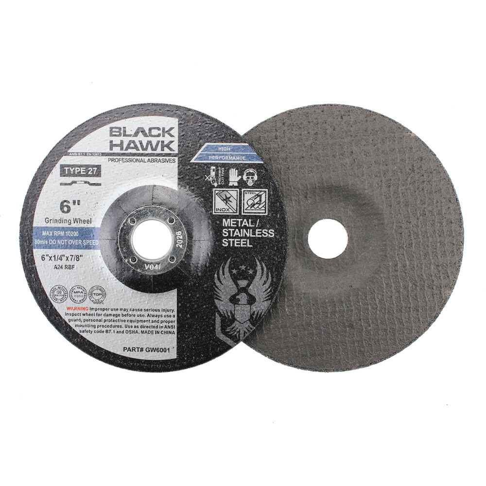 40 Pack – 6″ x 1/4″ x 7/8″ Metal Grinding Wheels T27 Discs for Angle Grinders