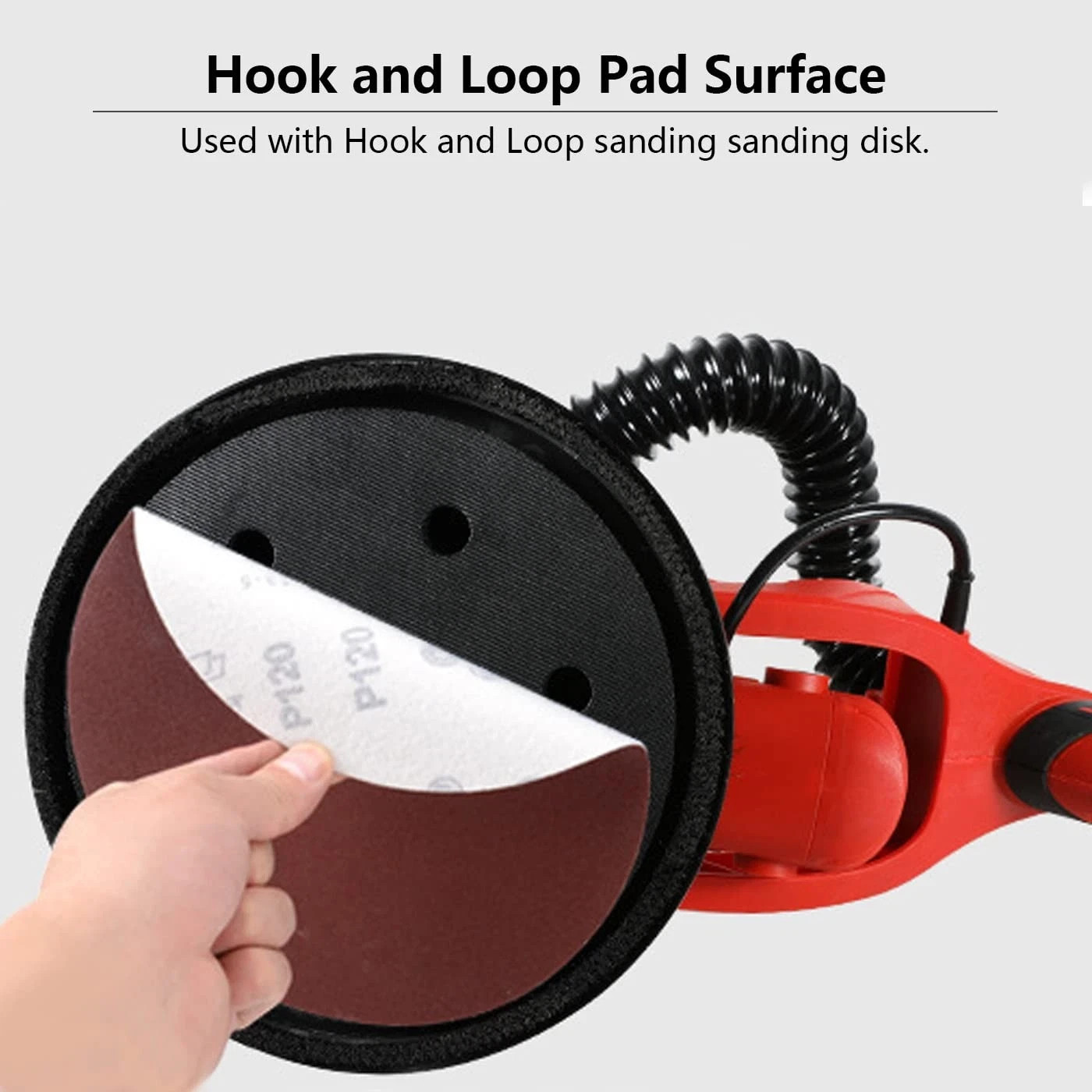 2 Pack 9 Inch 6 Hole Hook and Loop Backing Pads for Orbital Sander