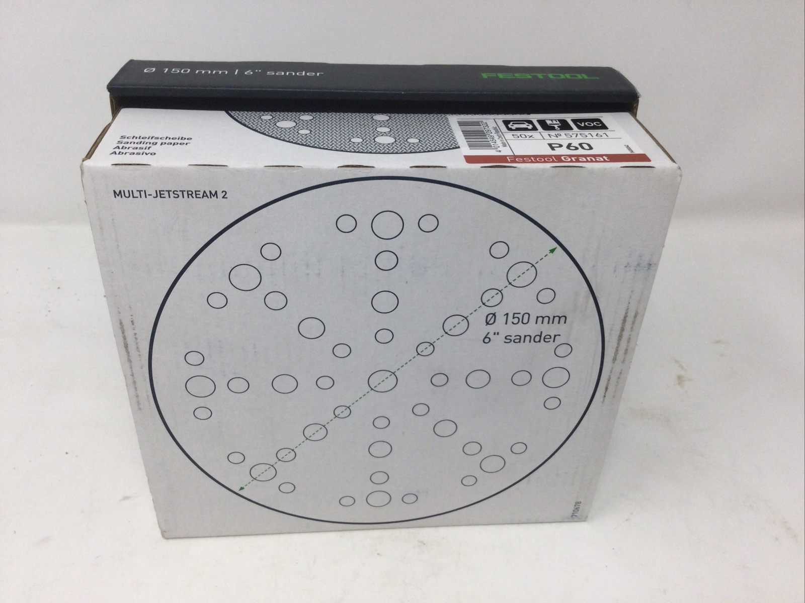 Festool 575161 Granat P60 Grit 6-Inch Diameter Abrasive Sanding Discs, 50-Pack