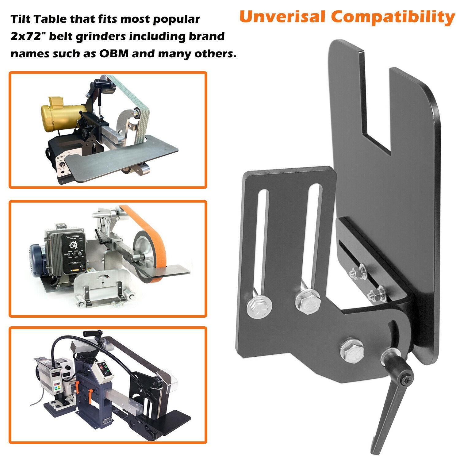 Belt Grinder Tilt Table Fits Most 2″x72″ Knife Grinders for Knife Bevels Making