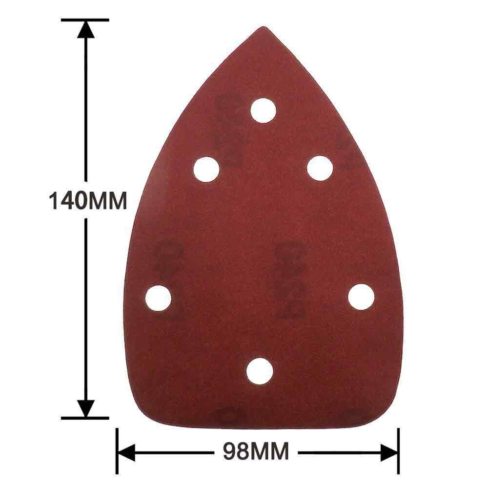 6 Hole Sanding Sheets Triangle Mouse Detail Sander Pads Sandpaper 40-1000 Grit