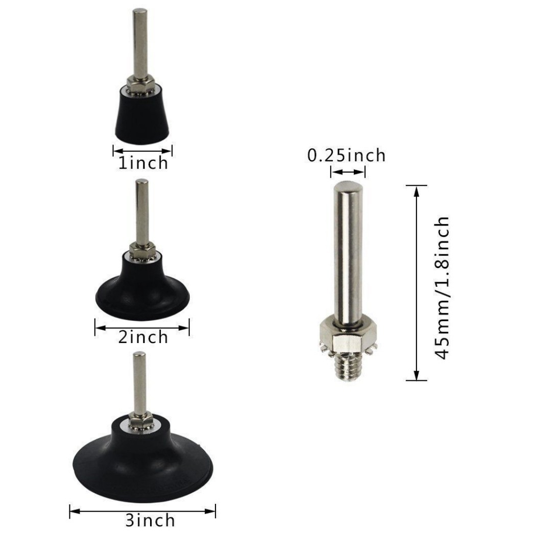 5 PACK Mixed PackDisc Pad Holder with 1/4″ Shank, Die Grinder Sanding Polishing