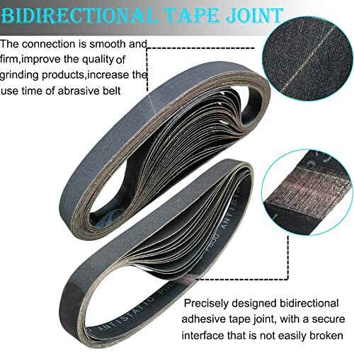 18 PCS 1 x 42 Inch Premium Silicon Carbide Sanding Belts Assortment- 3 Pcs Ea…