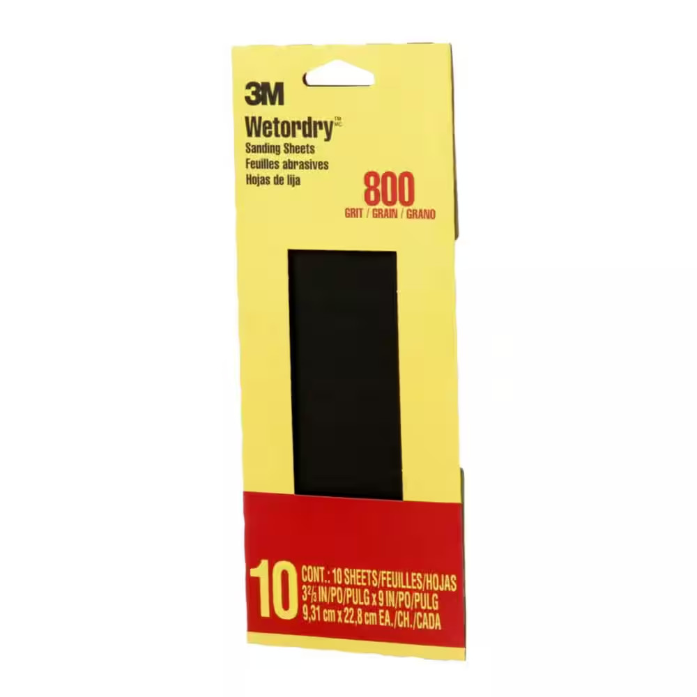 Imperial Wetordry 3.7 In. X 9 In. Ultra Fine 800-Grit Sheet Sandpaper (10-Sheets