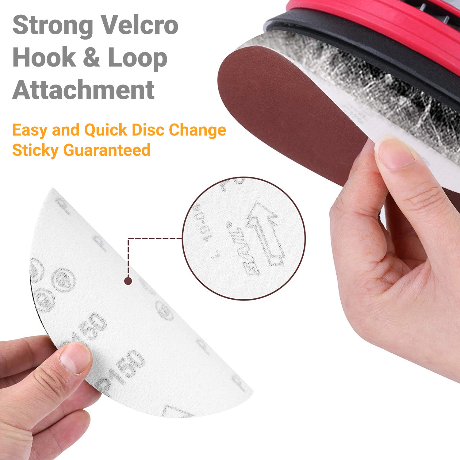 100Pcs 6-Inch 0-Hole Hook-And-Loop Sanding Discs Sander Paper for Drywall Sander