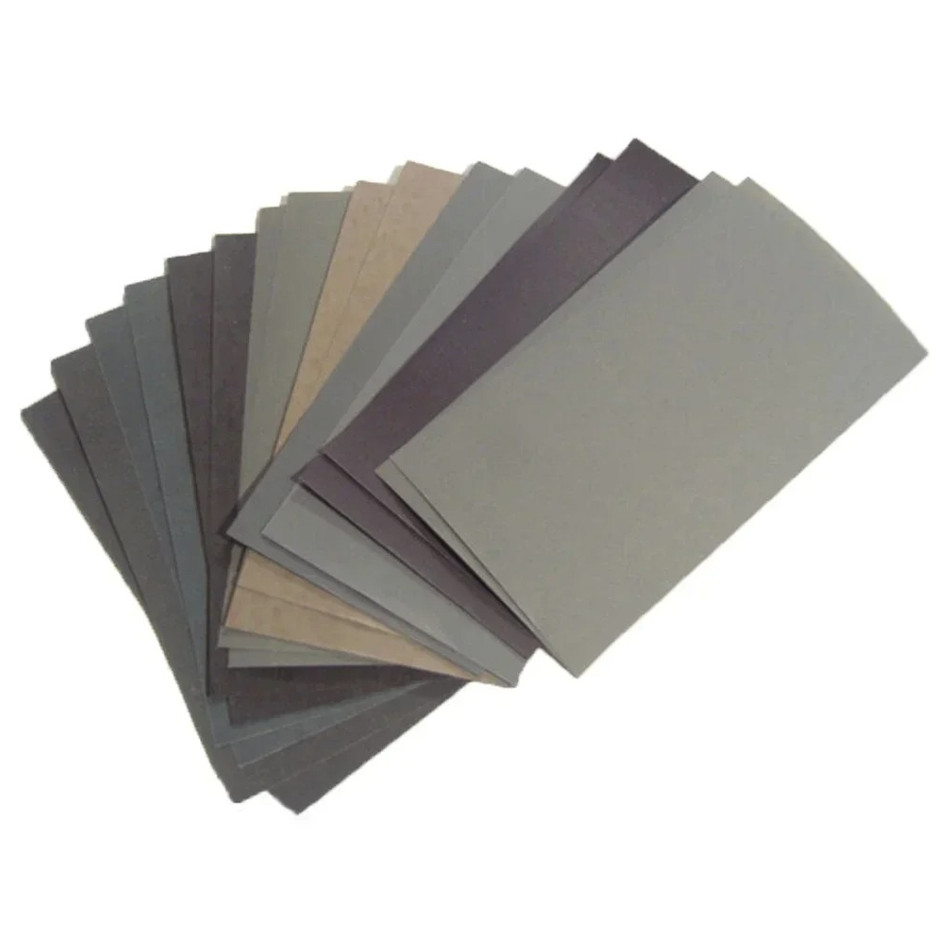 15pcs Wet Dry Sandpaper Set 400–3000 Grit Silicon Carbide Sheets – NEW