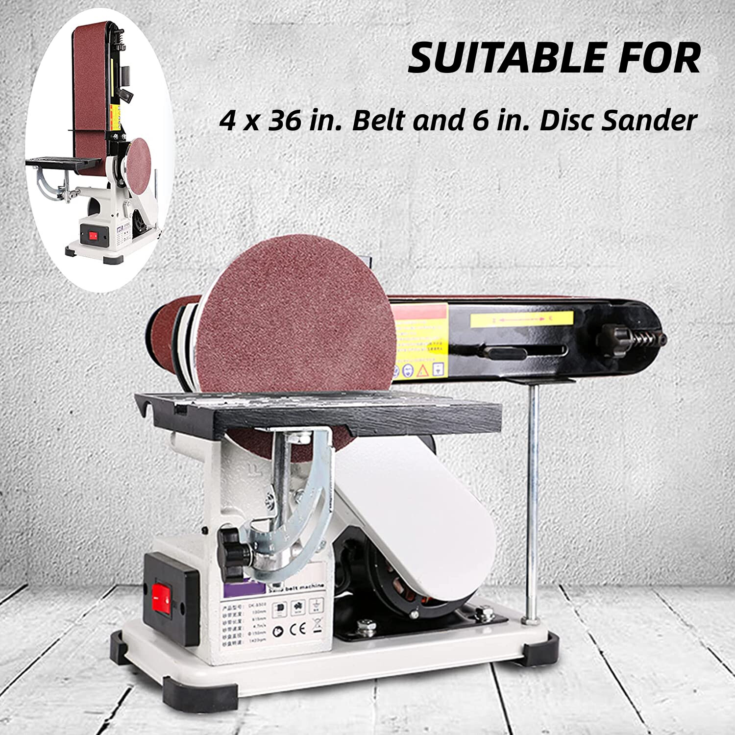 22PCS 4×36 in Sanding Belts Sander Belt& 6in PSA Self Adhesive Discs 80-400 Grit