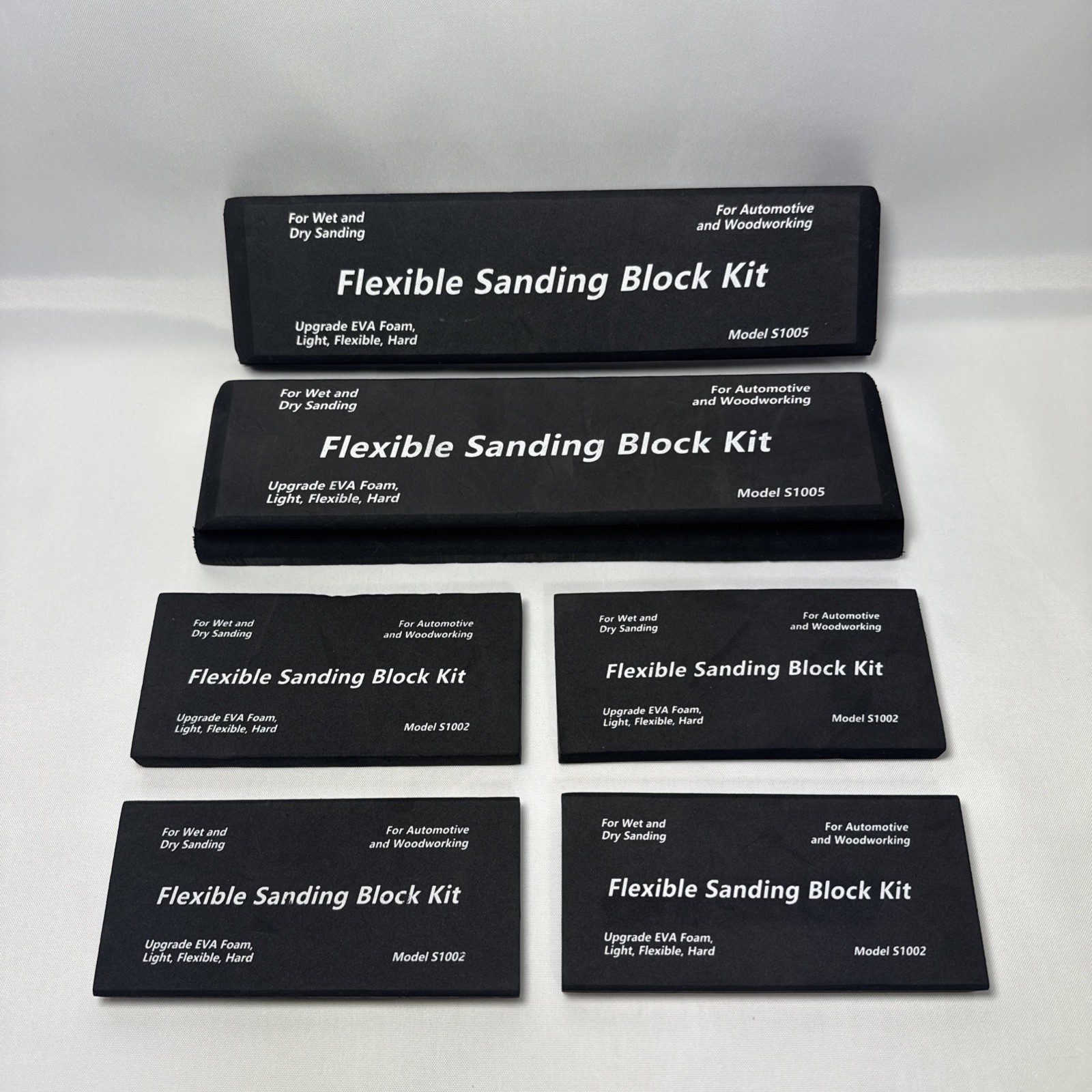 Sanding Block Kit Flexible EVA Foam Sanding Blocks (S1005 x 2), (S1002 x4)