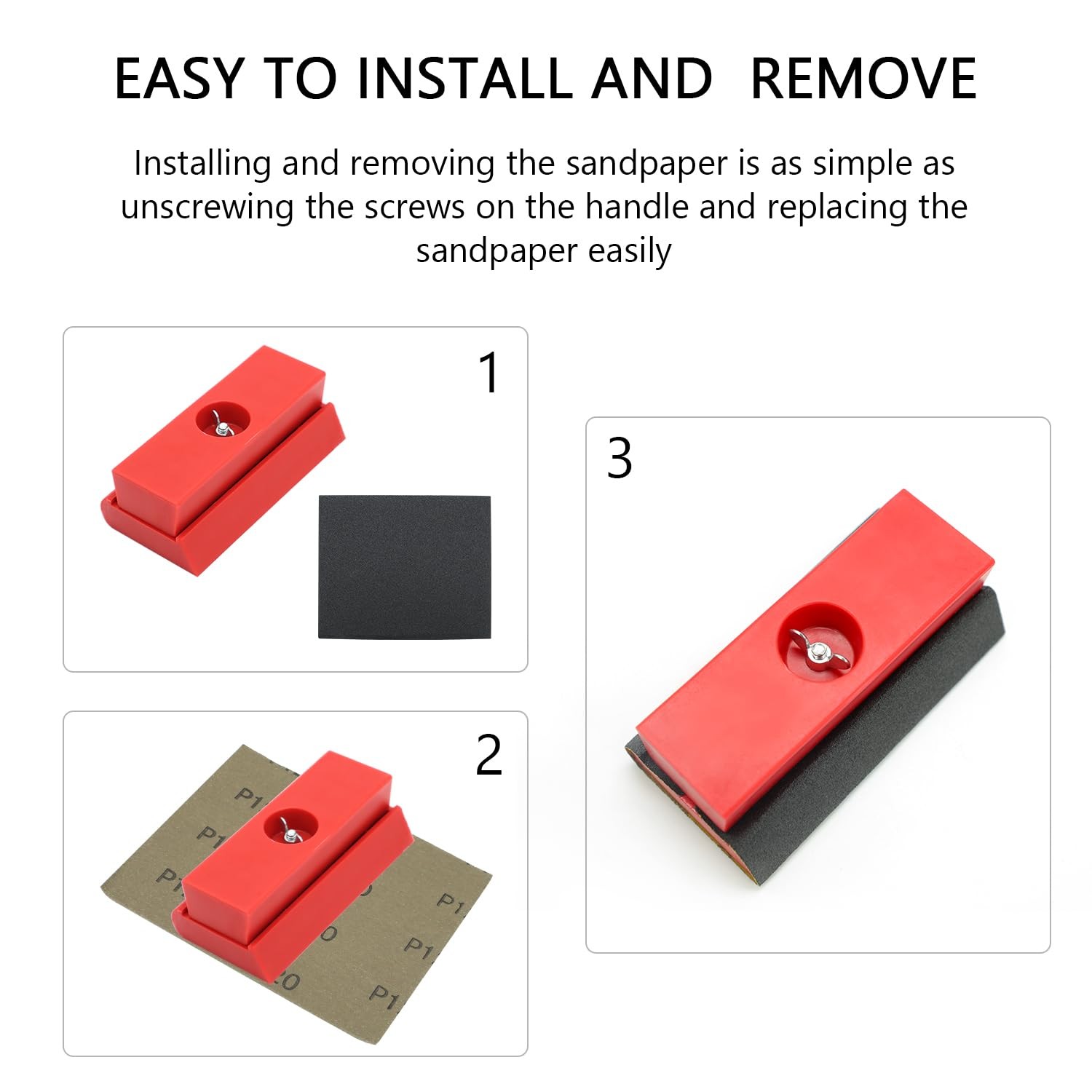 SCOTTCHEN Hand Sanding Blocks Auto Body, 25pcs Sandpaper Woodworking…