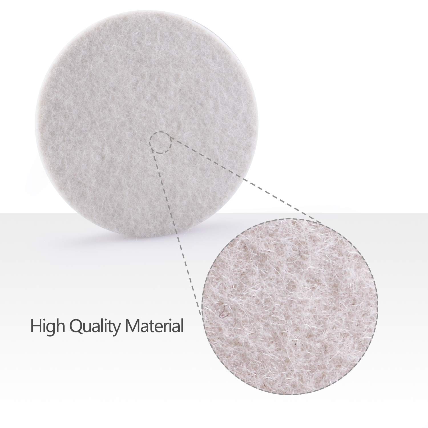 ZFE 5Inch Glass polishing Pads, 10Pcs Wool Felt Disc Polishing 5 inches