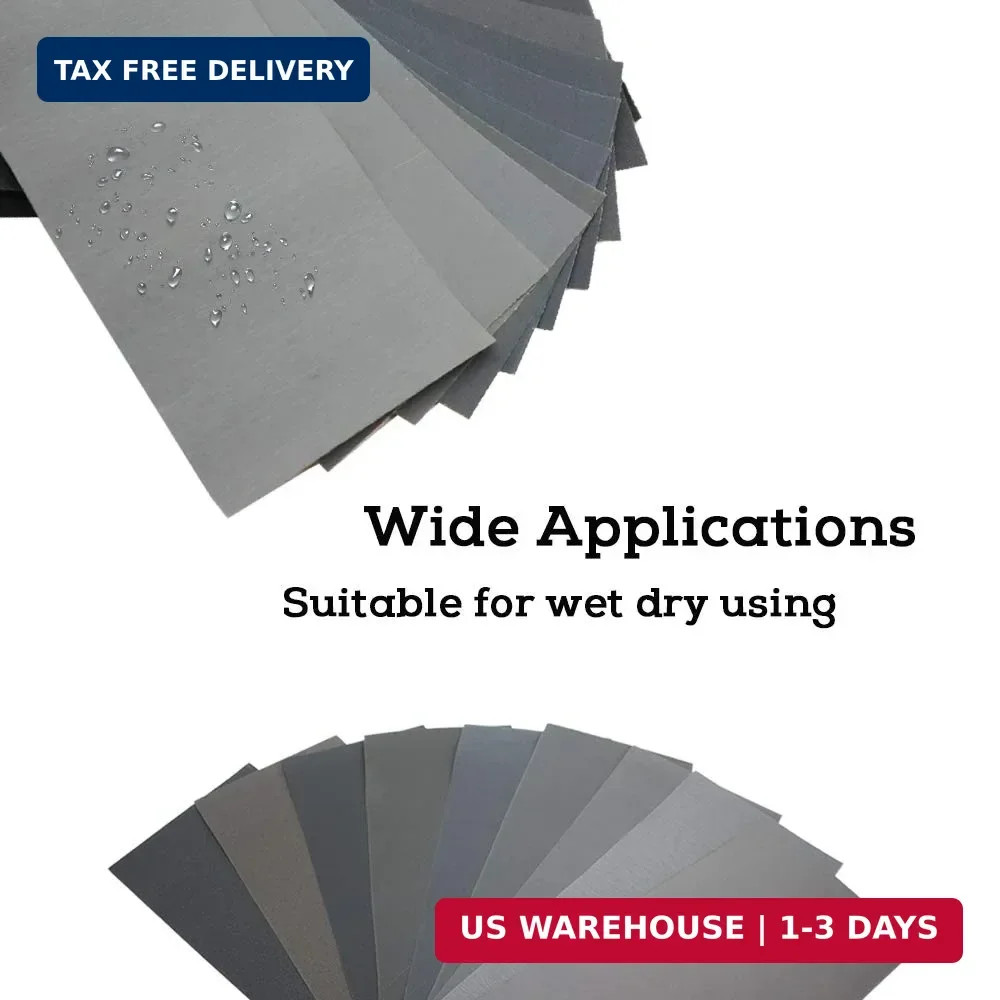 40Pcs Wet Dry Sandpaper Assortment, 220 320 400 600 800 1000 1200 1500 2000 3000