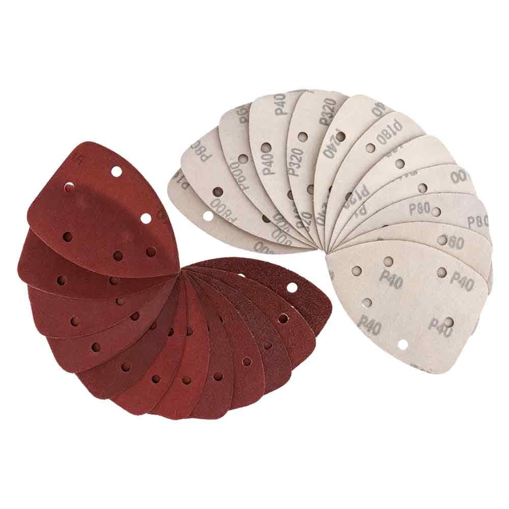 6 Hole Sanding Sheets Triangle Mouse Detail Sander Pads Sandpaper 40-1000 Grit