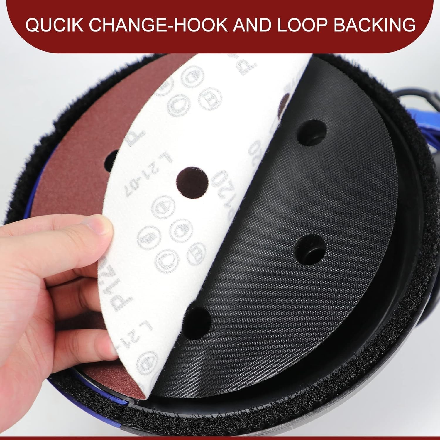 Awutzut 9 Inch 6 Hole Sanding Discs 40 Grit Hook and Loop for Drywall Sander 12P