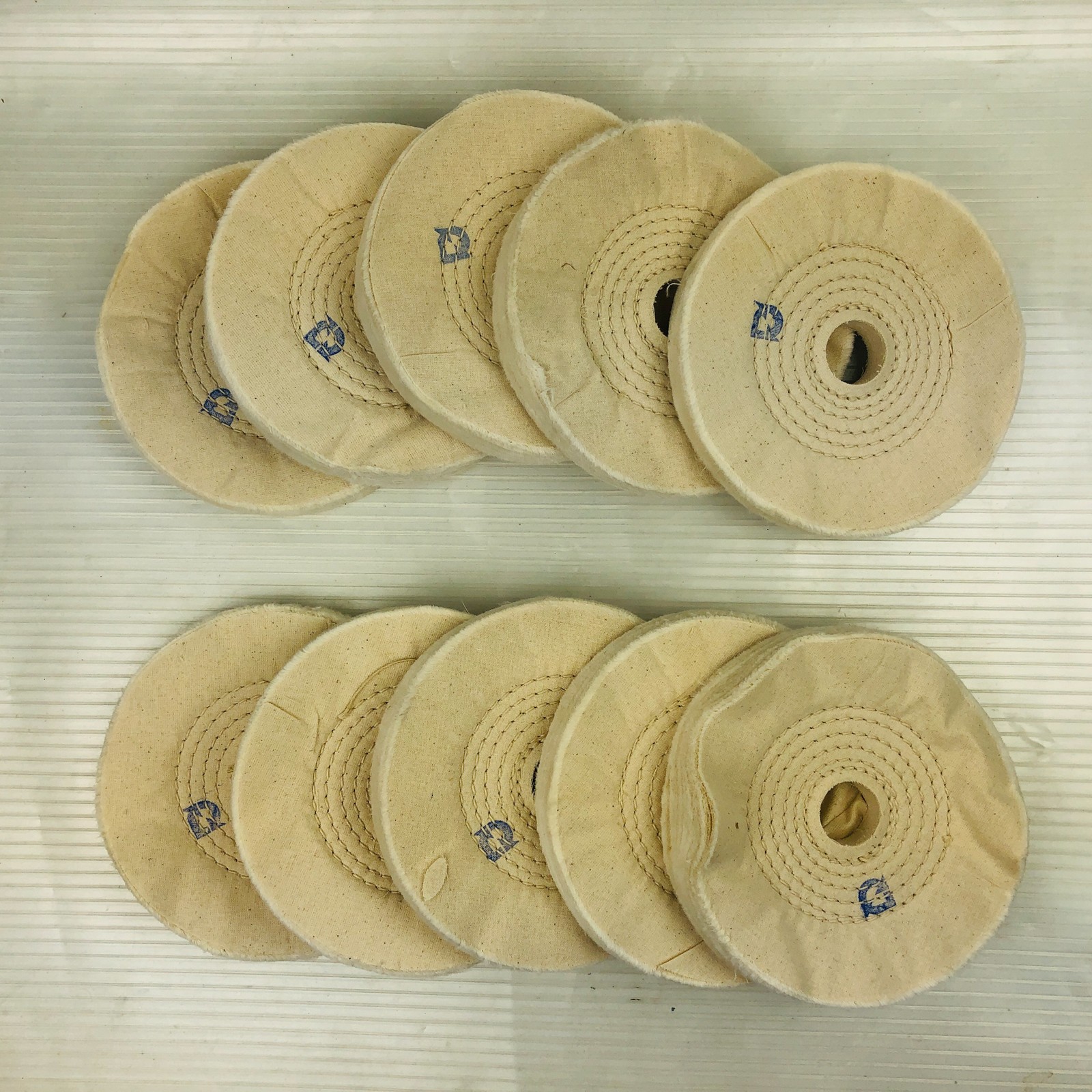 6 in Buffing Polishing Wheel Buffer Pad 10pk 1″ Arbor Cotton 50 Ply Spiral Sewn