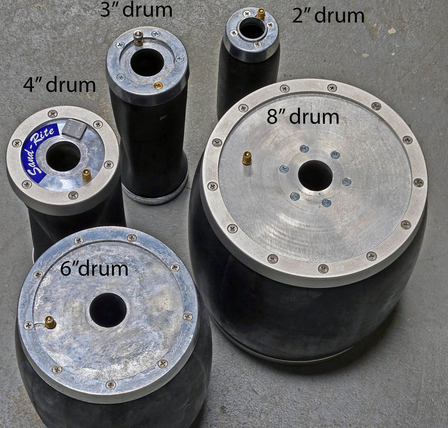 Sand-Rite Pump Bag Pneumatic Inflatable Sanding Drum 6.25″ dia. x 9″ width