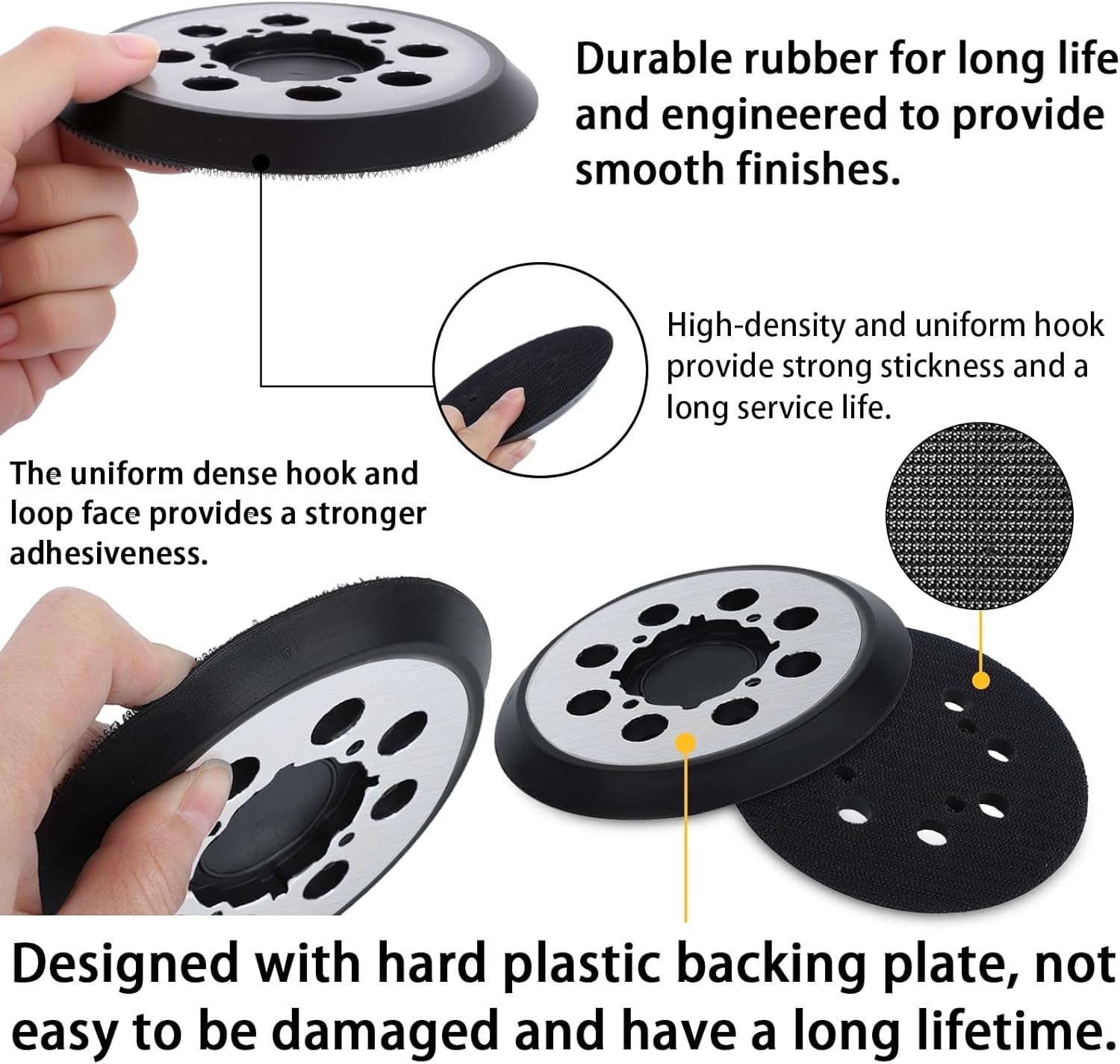 5-Inch Hook and Loop Sander Replacement Pad for DEWALT & Porter Cable