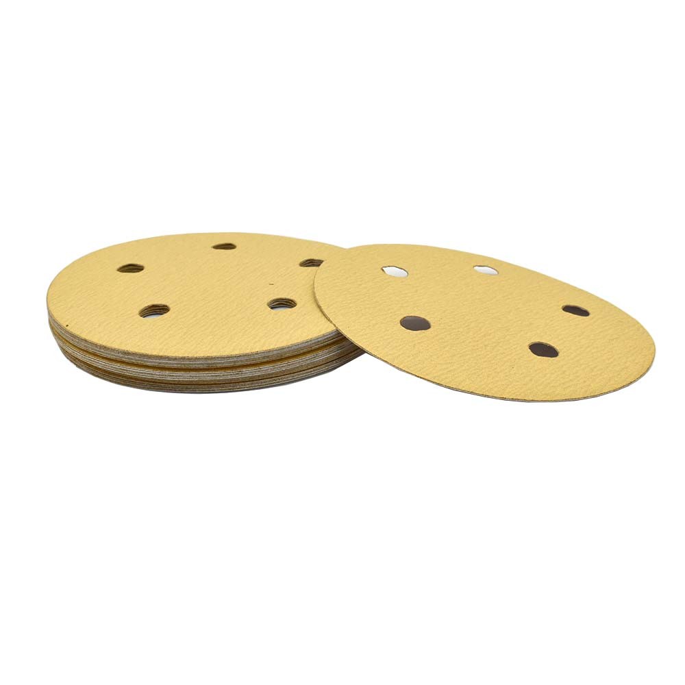 240 Grit 5″ Dia 5-Hole PSA Sanding Paper 25PK (Ceramic Aluminum Oxide) SD559P