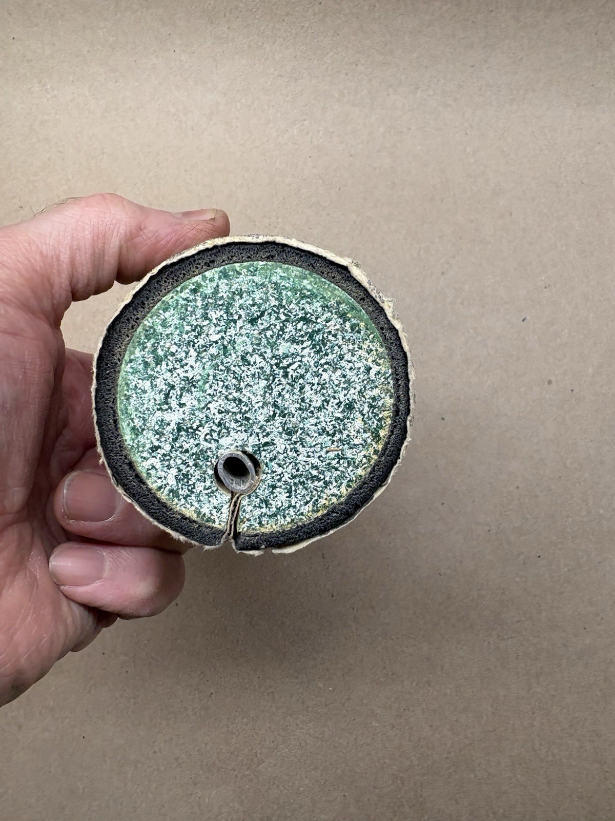 Sanding Drum. 3” long 2 1/2” diameter ￼1/2” shaft