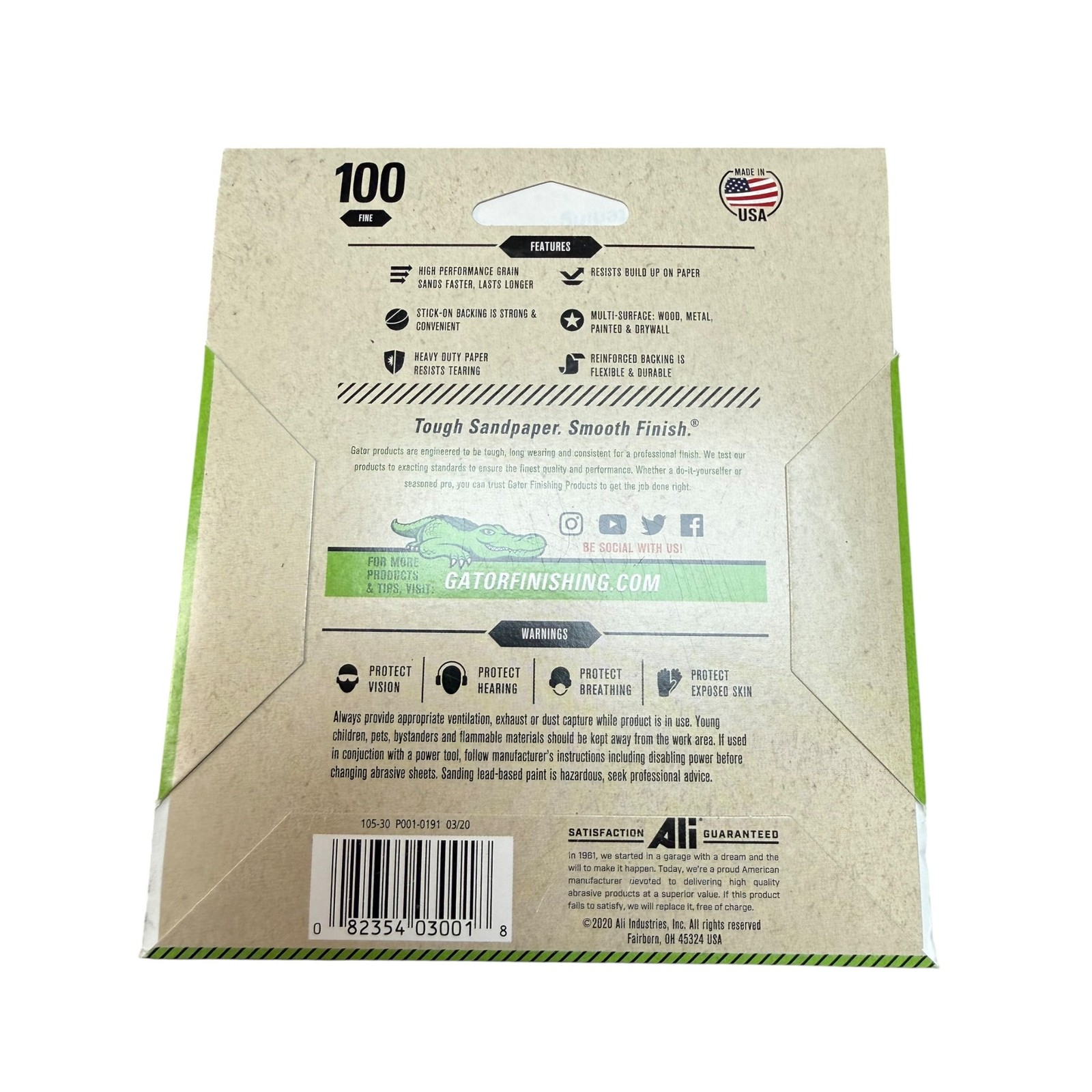 ALI INDUSTRIES 3001 5″, 100 Grit, Sanding Discs