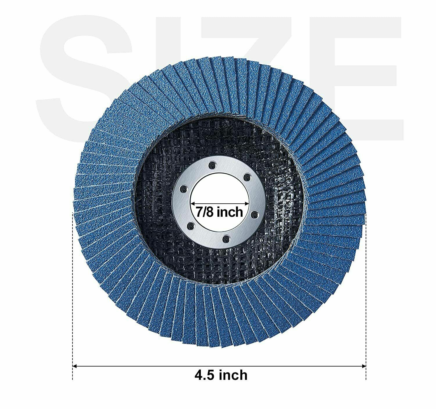 10Pack FLAP GRINDING SANDING DISCS 115mm 4.5″ 60 GRIT For WHEEL 4.5inch