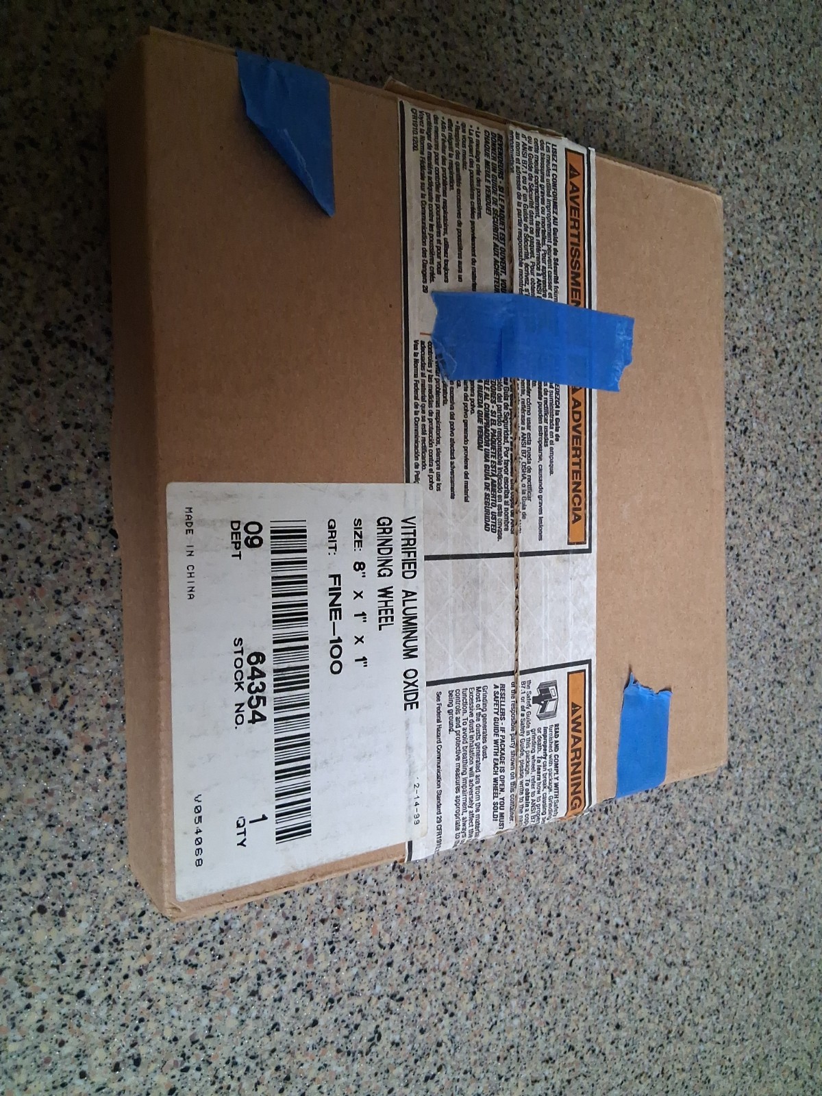 SEARS Craftsman 8″ X 1″ #9 64354 Aluminum Oxide Grinding Wheel NIB