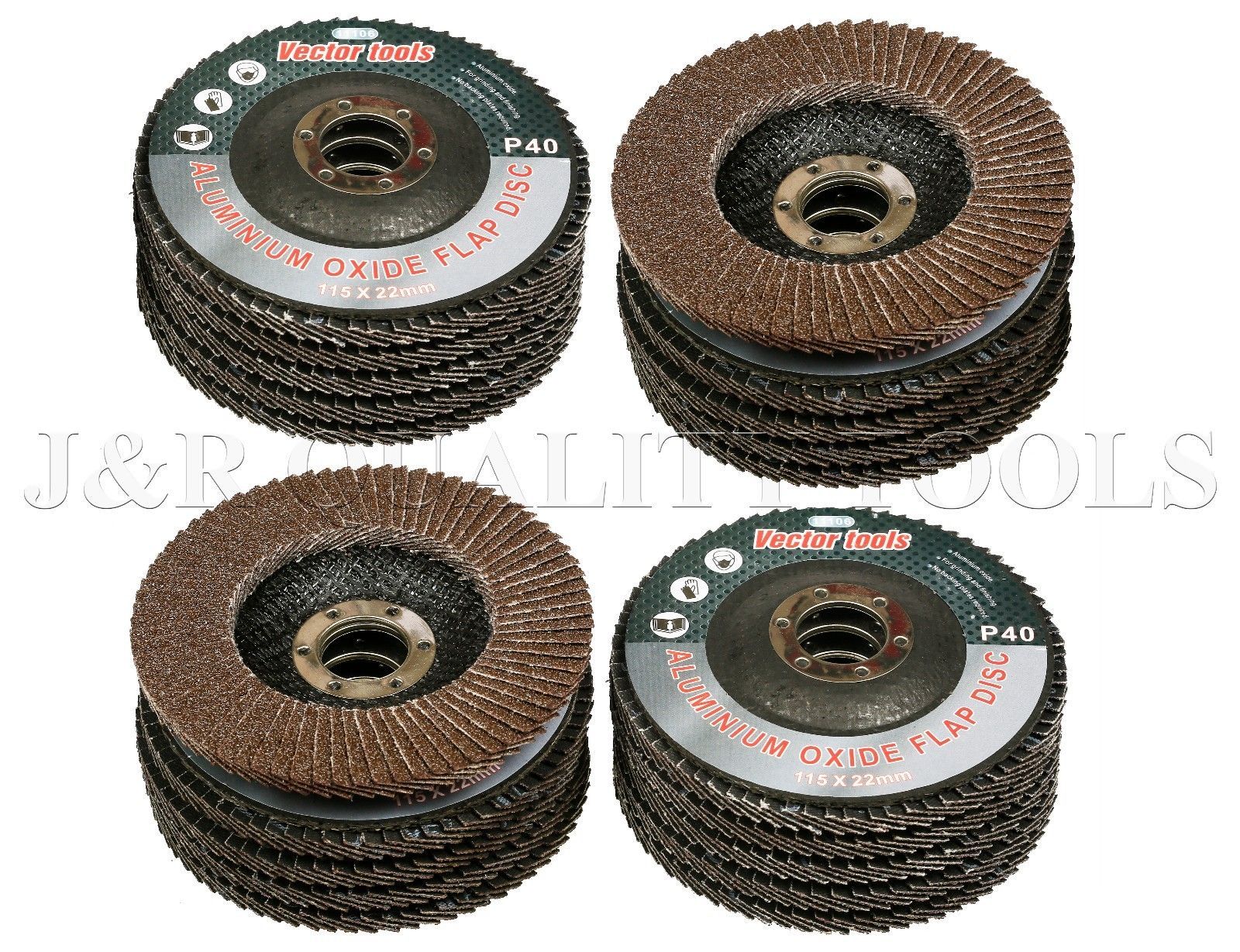 20 New 4-1/2″ 100 Grit Flat Flap Disc Grinding Sanding Wheels 7/8″ Arbor