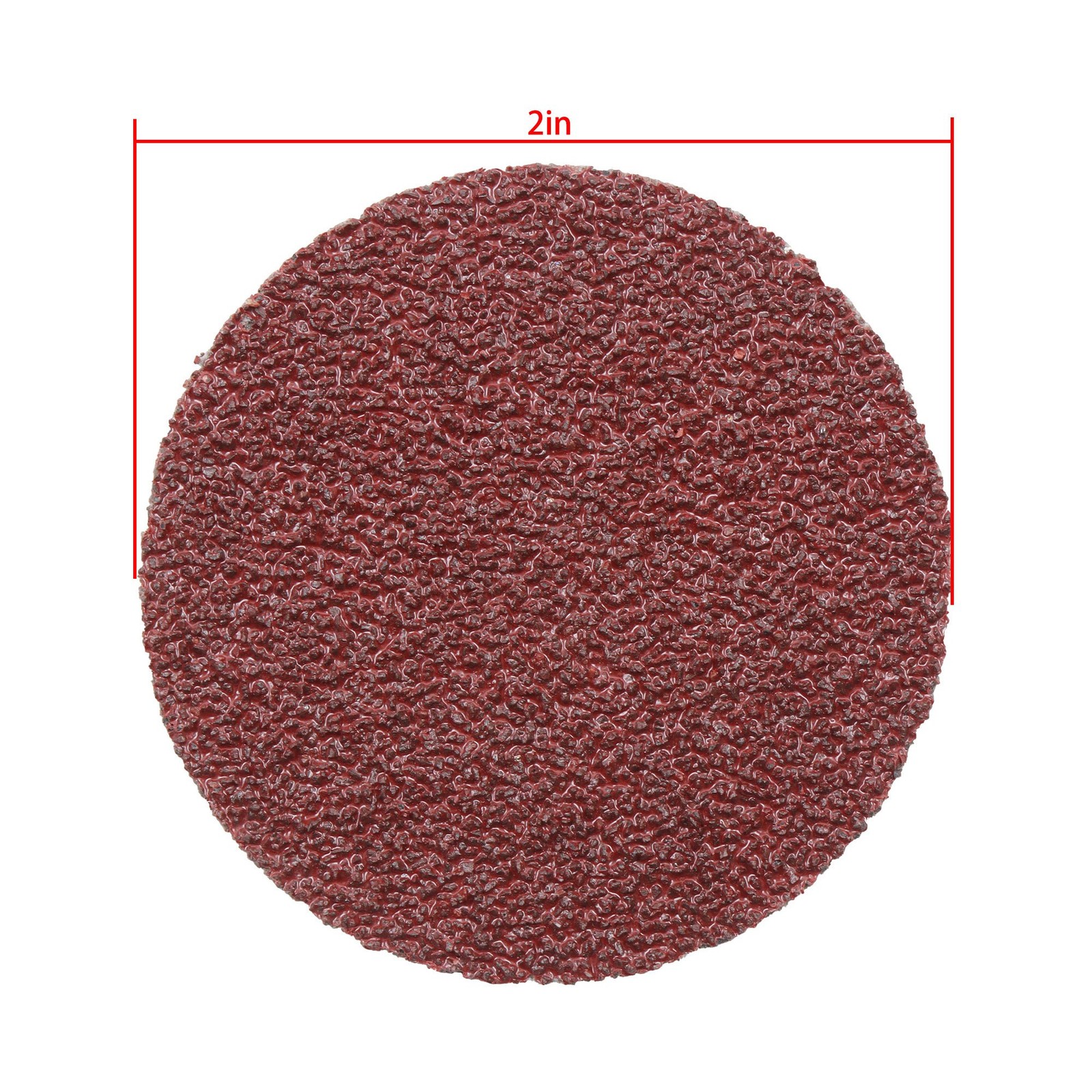 150 Pieces 2 Inch 60 Grit Medium Red Torque Sanding Discs for Die Grinder