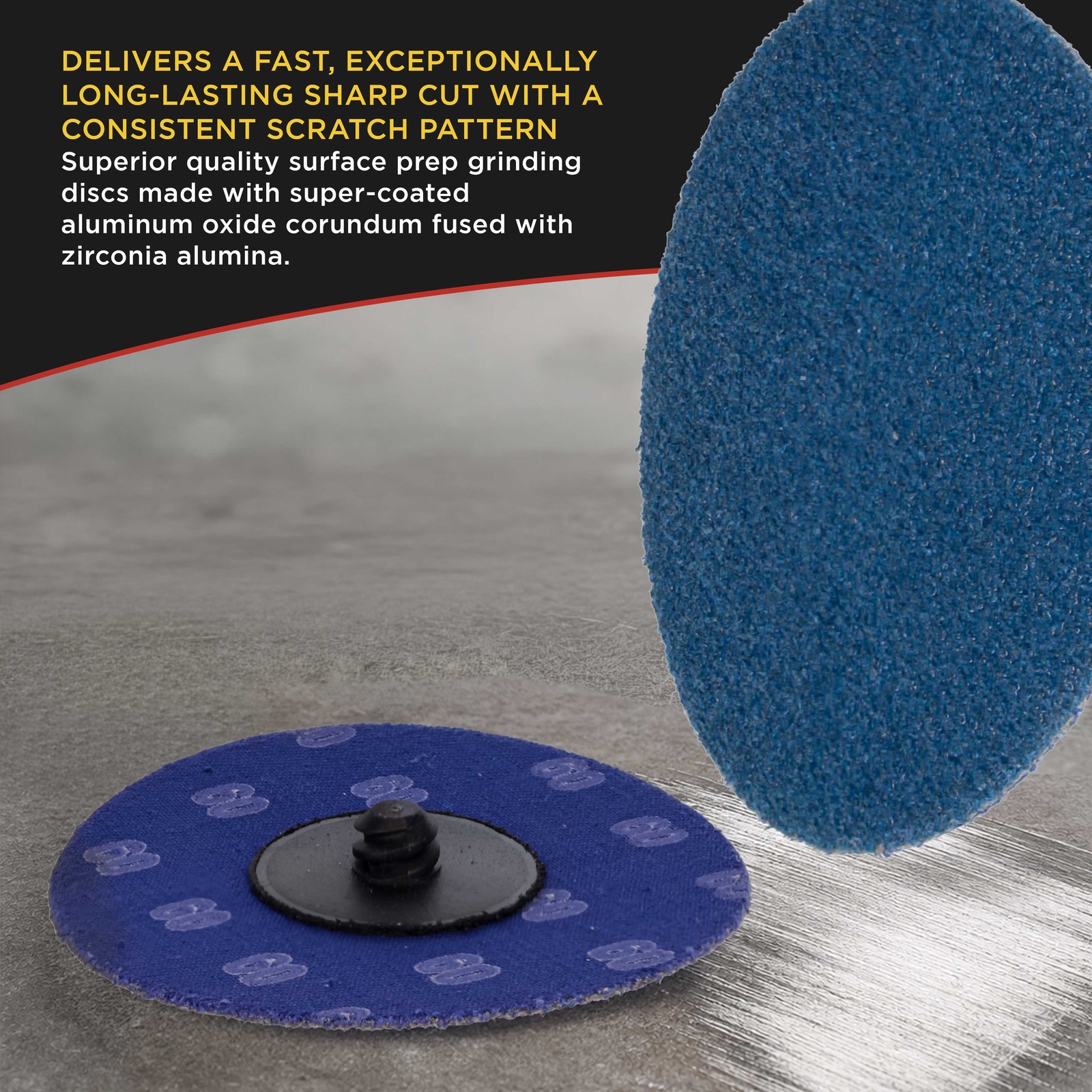 Dura-Gold 3″ 60 Grit Quick Change Surface Prep Grinding Disc Set, 25 Discs, Pad