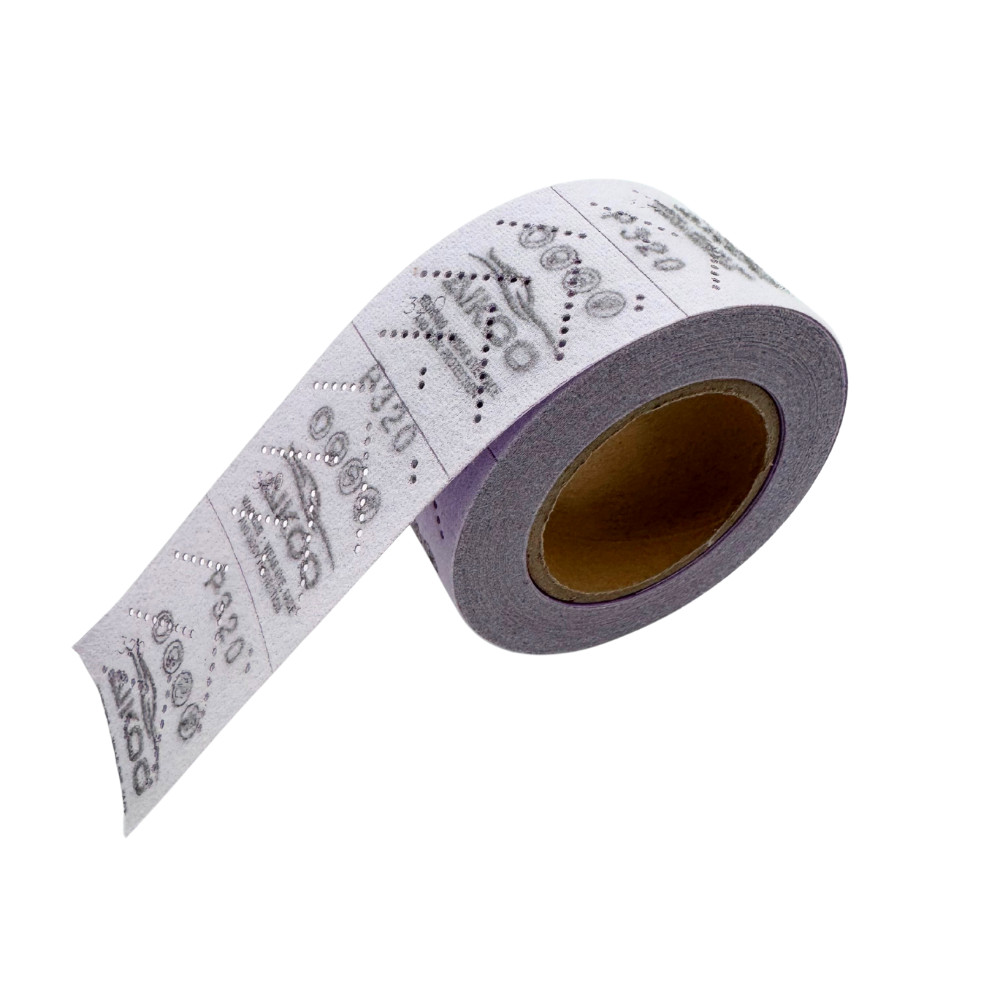AIKOO Ceramic Multi-Hole Hook & Loop Sandpaper Continuous Roll 2.75″ x 12m