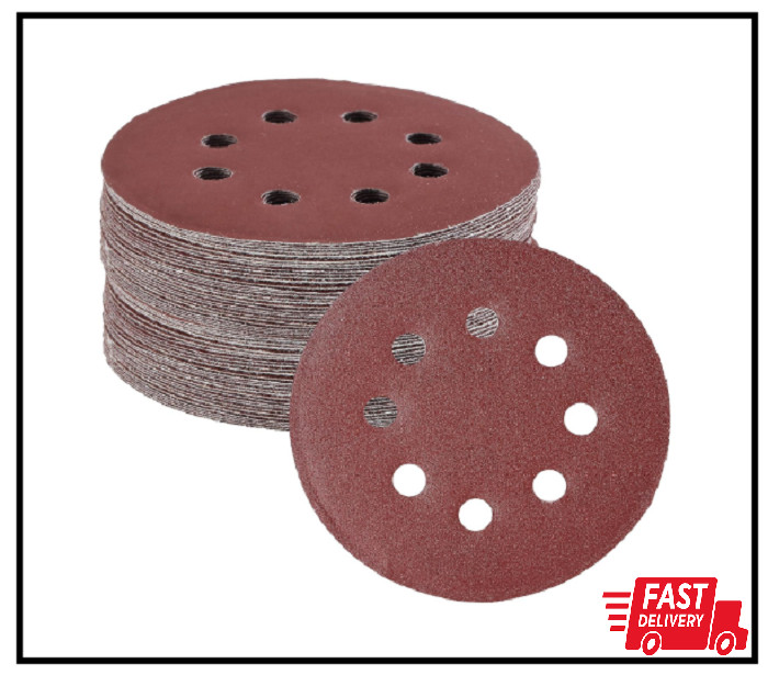 Bates- Sanding Discs 5 Inch 8 Hole 30 Pack Assorted Grits 40 80 120 220 320 60