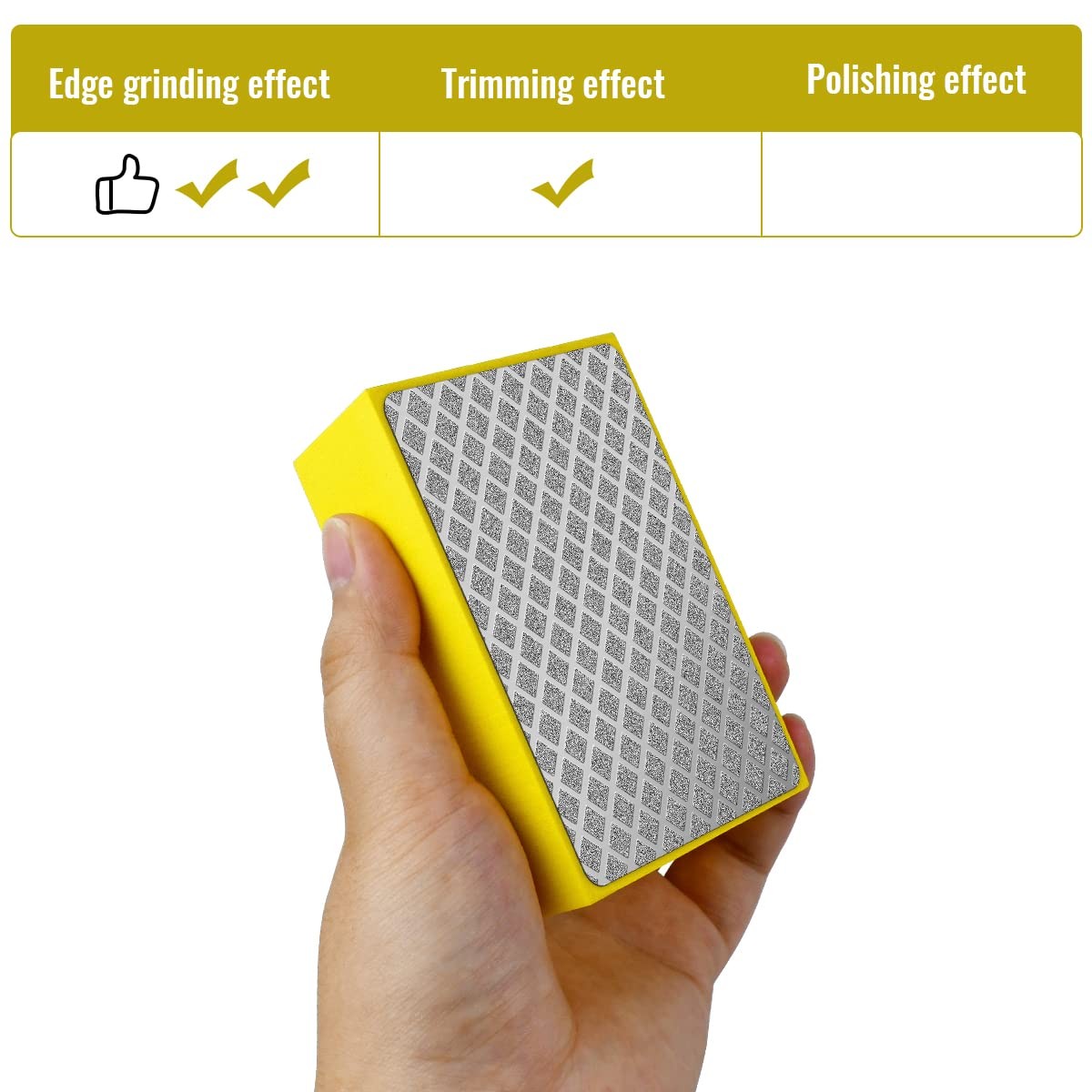 1 Pcs Diamond Hand Pad Sanding Block Sharp Glass Grinding Polishing Pad
