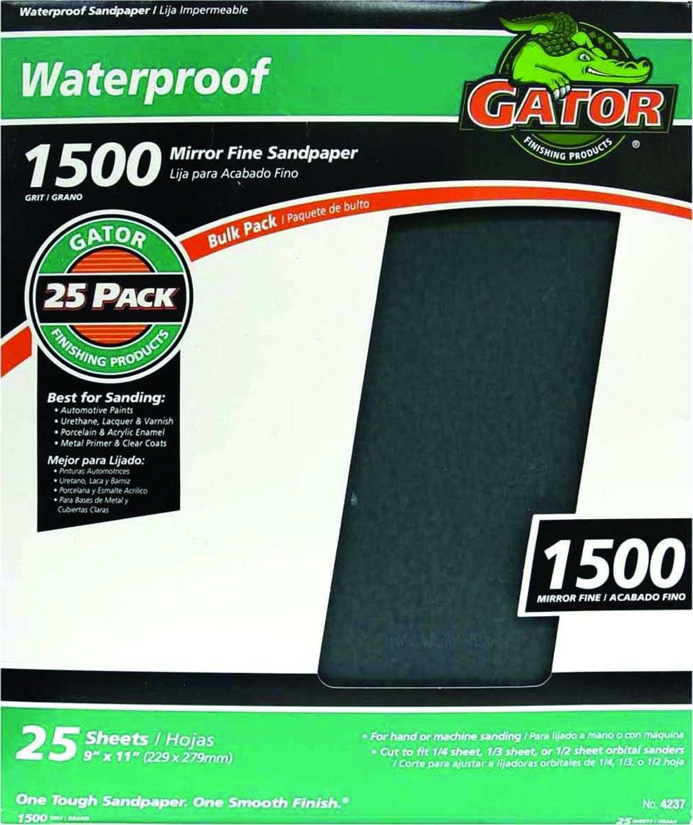 Ali Industries, Inc Gator Grit Silicone Carbide Sanding Sheets 1500 Grit Extra