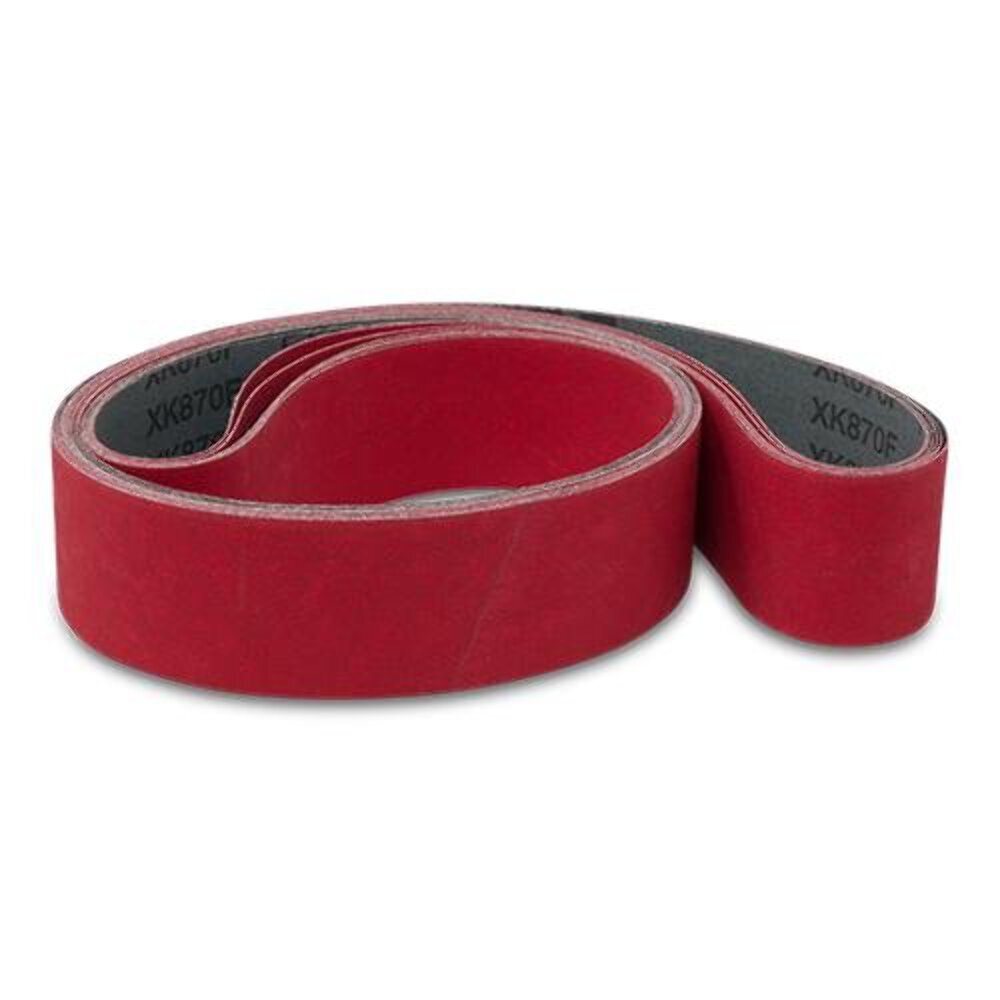 Flexible Ceramic Sandpaper Belt 180-400 Grit 2 X 48 Inch Sanding Belt 6 Pack