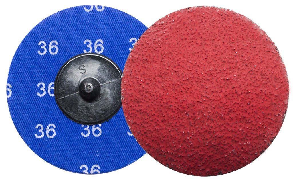 25PCS 36Grit 2 In/50MM Quick Change Sanding Disc R-Type Ceramic Grains