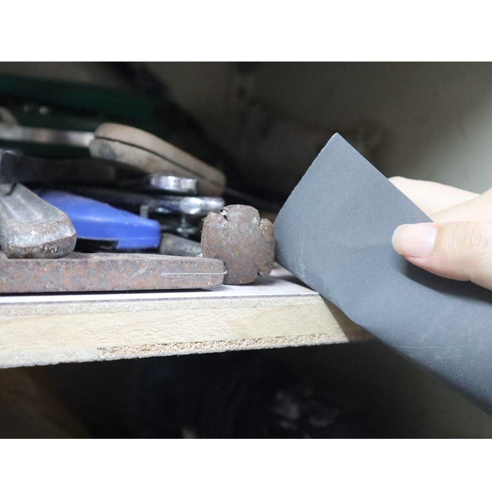 45Pcs Wet Dry Sandpaper, 400/600/ 800/1000/ 1200/1500/ 9*3.6inch, grey