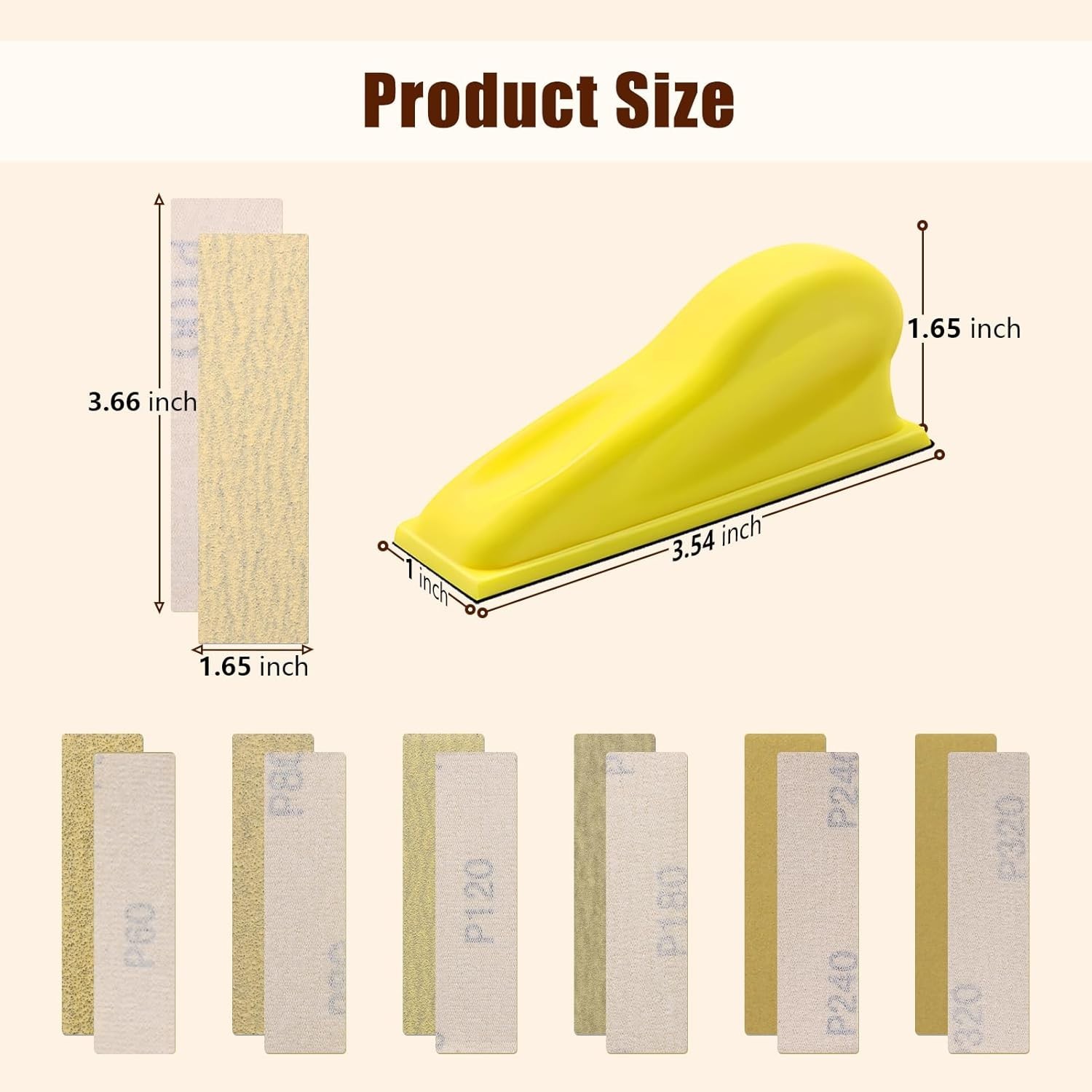 Kit de microlijadora, lijadora manual de detalles de 3,5″ x 1″ para manualidades