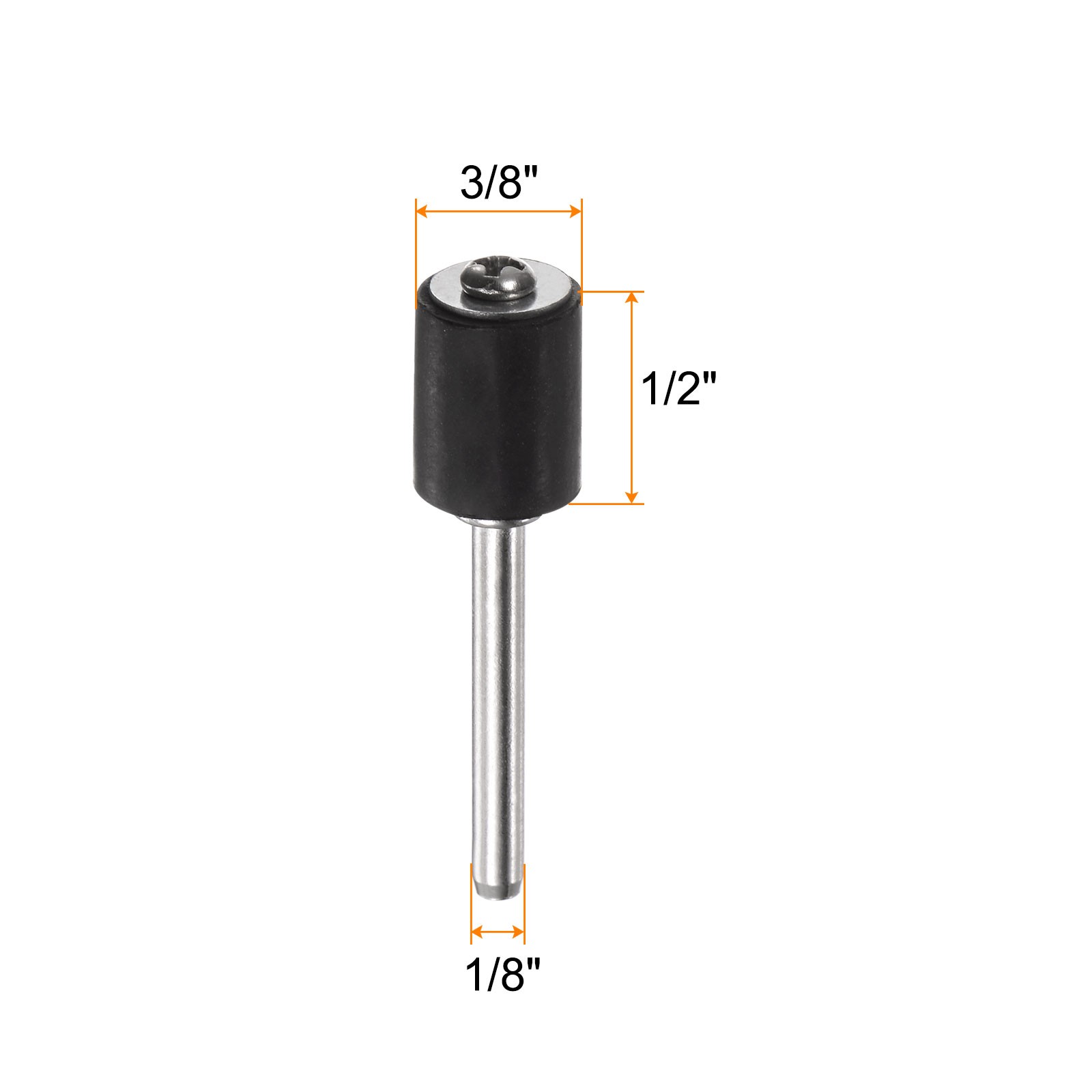 12pcs 3/8 Inch Sanding Drum Rubber Mandrels 1/8 Inch Shank Sanding Sleeve Holder