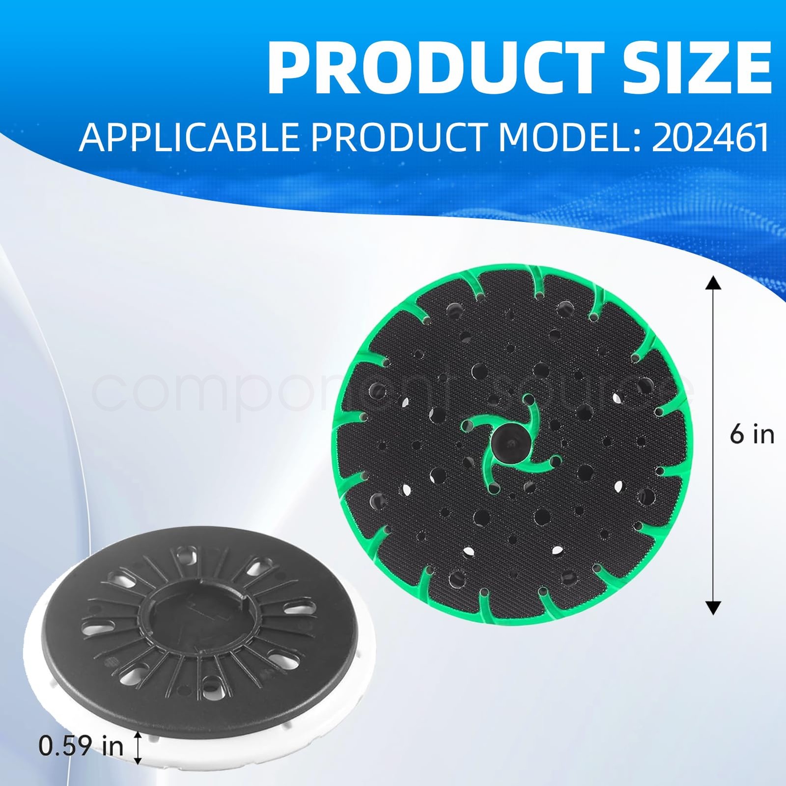 Upgraded 6-Inch 150mm Soft Sanding Pad for Use with RO 150 FEQ Sanders #202461
