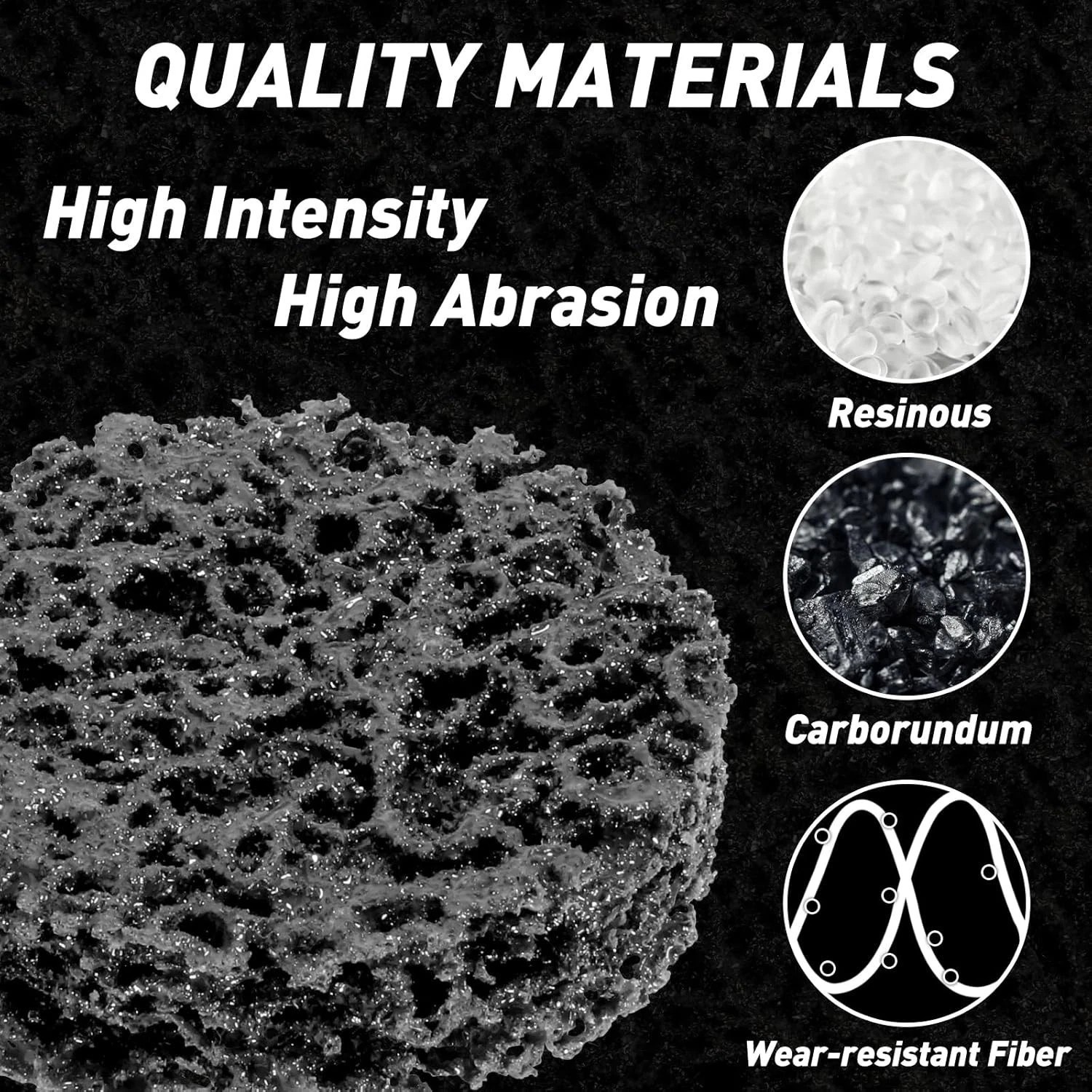 10 Pcs 2″ Black Diamond Sanding Discs Set Quick Change for Rust Paint Removal