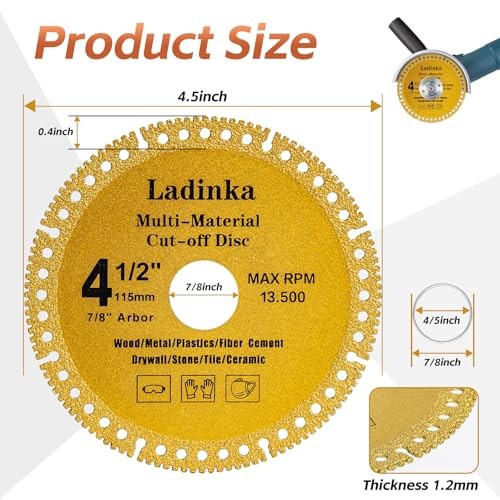 4-Pack 4-1/2 Inch Electro Plated Diamond Grinding Wheel – Heavy Duty