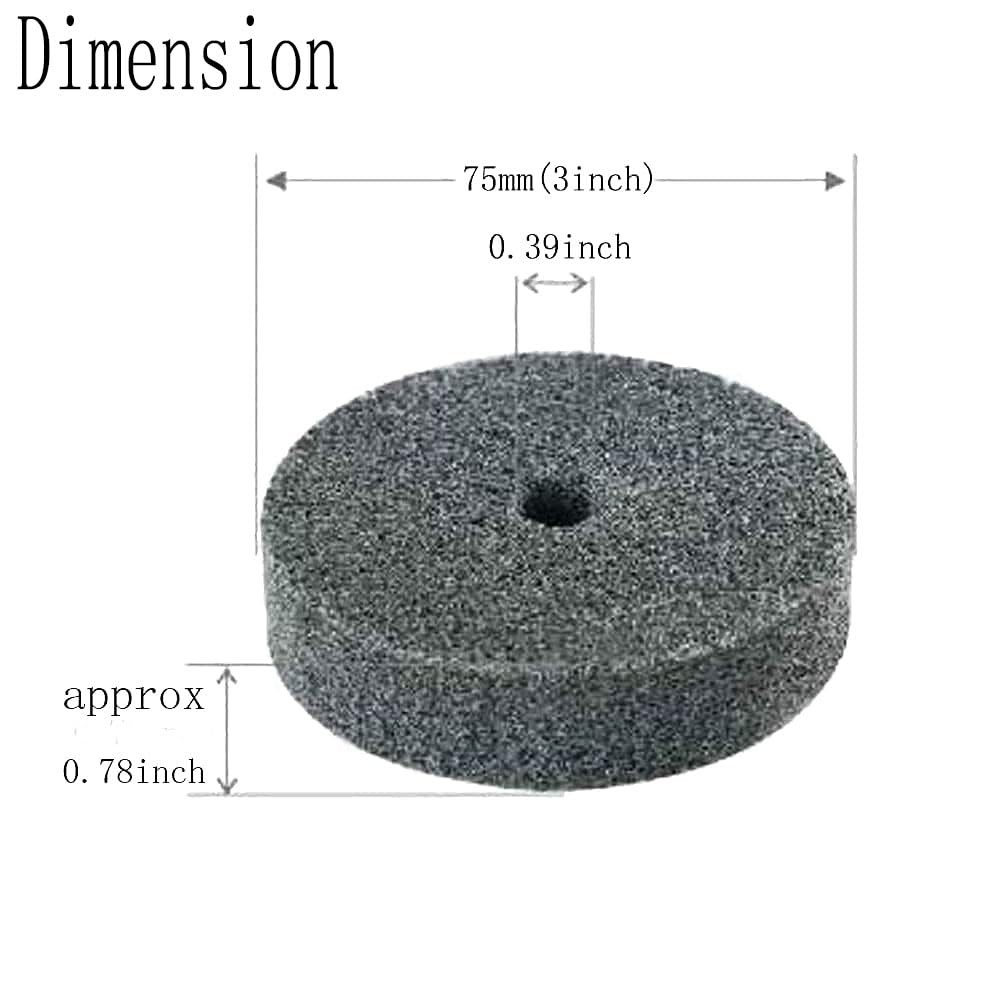 JUNLIXN 8 Pcs 3” Fiber Buffing Wheels, 3/8” Arbor Hole 3 inches, Black