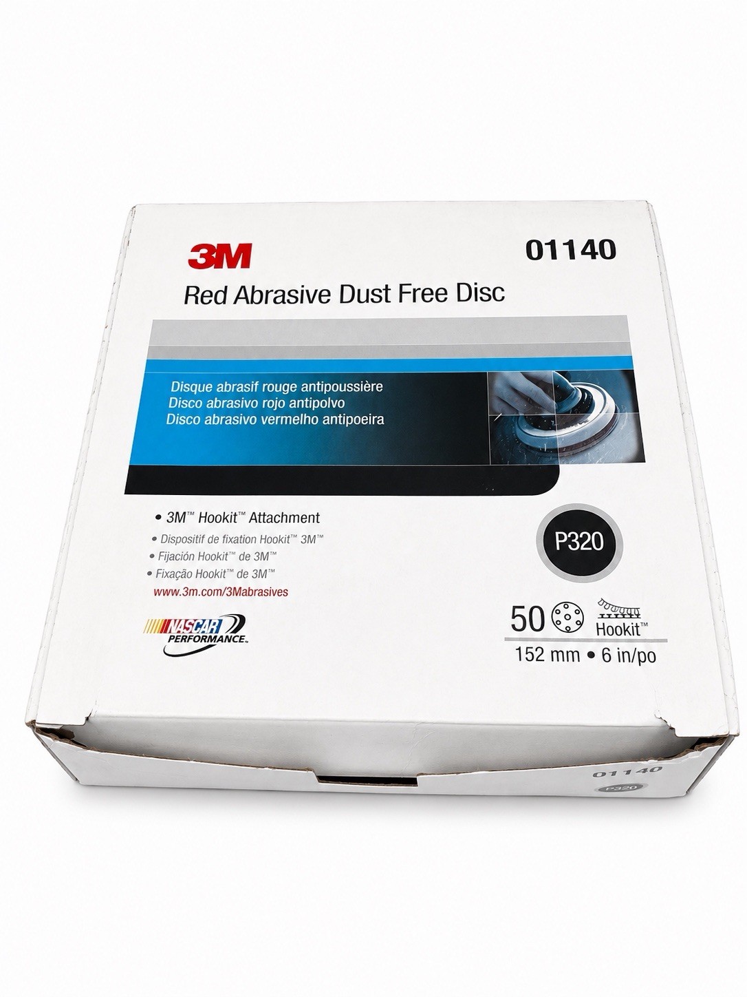 3M 01140 Red Abrasive Dust Free Discs P320 6” Hookit Sanding Discs 50 Pack
