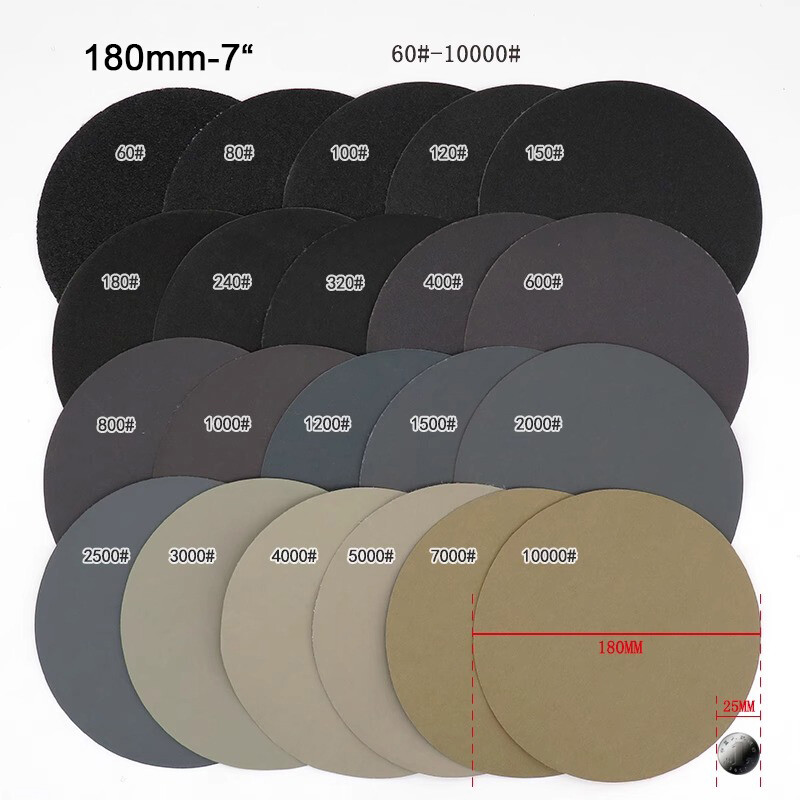 25-75mm Wet and Dry Sanding Discs 1-7Inch Sandpaper Hook&Loop Pads Grit 60-10000