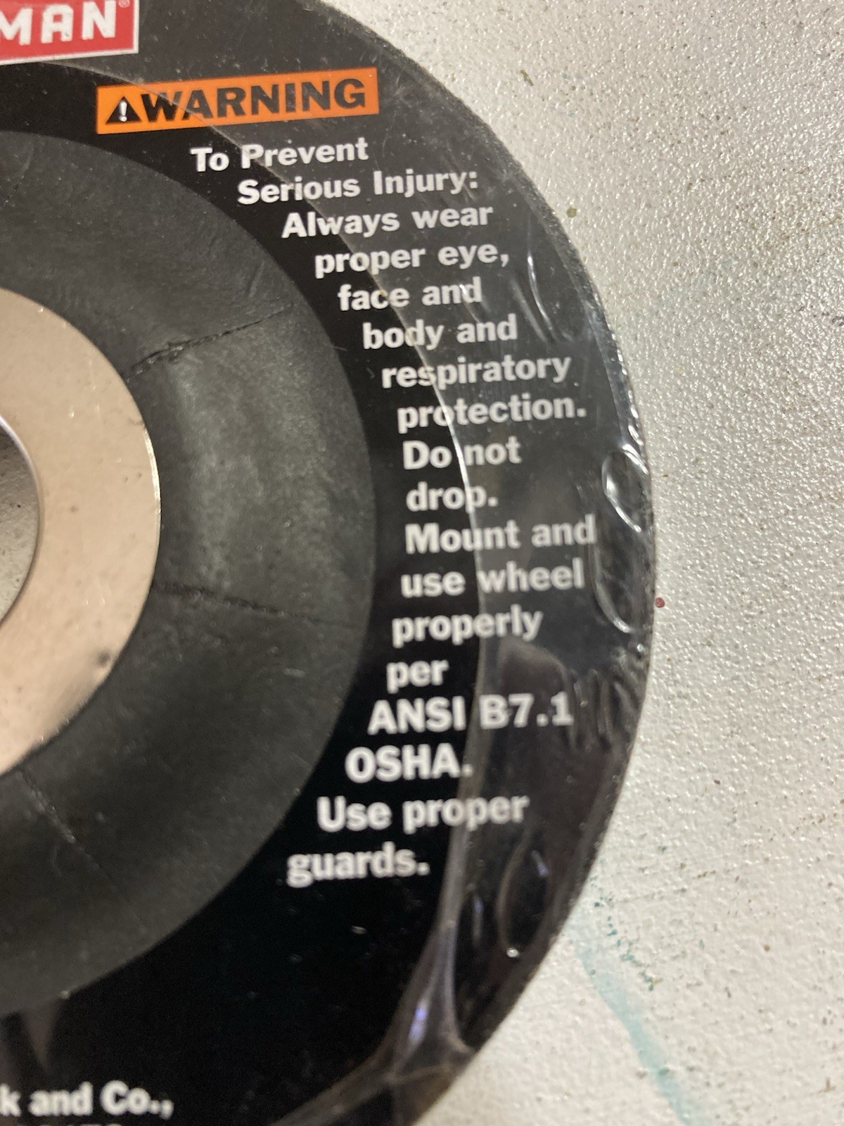 Pk 2 Sears Craftsman 314842-24 Metal Grinding Wheels 24 grit 4 1/2 x1/4x 7/8 in.