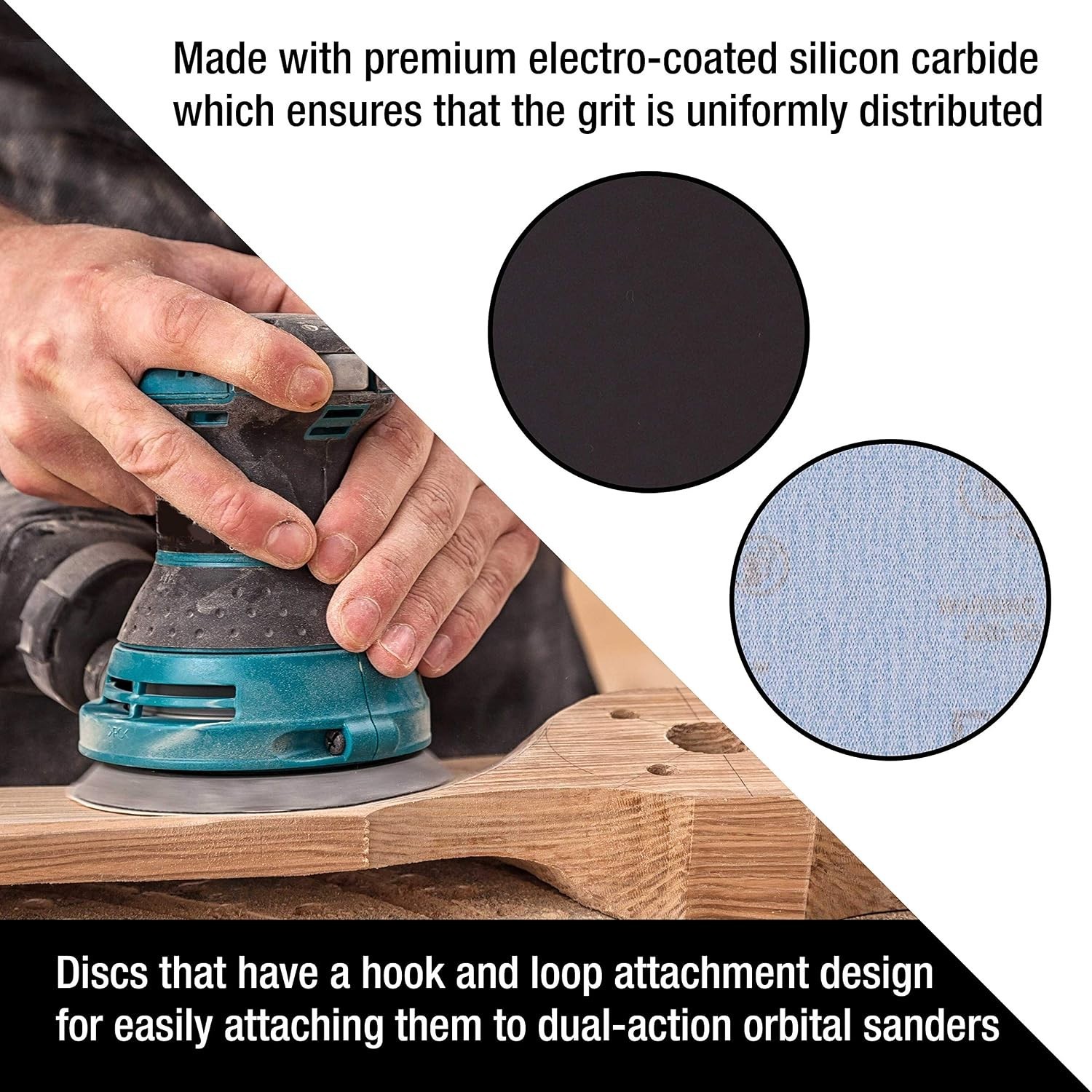 Box of 20 Extra Fine 6″ Sanding Discs 1000 Grit for Wet/Dry Use with Hook & Loop