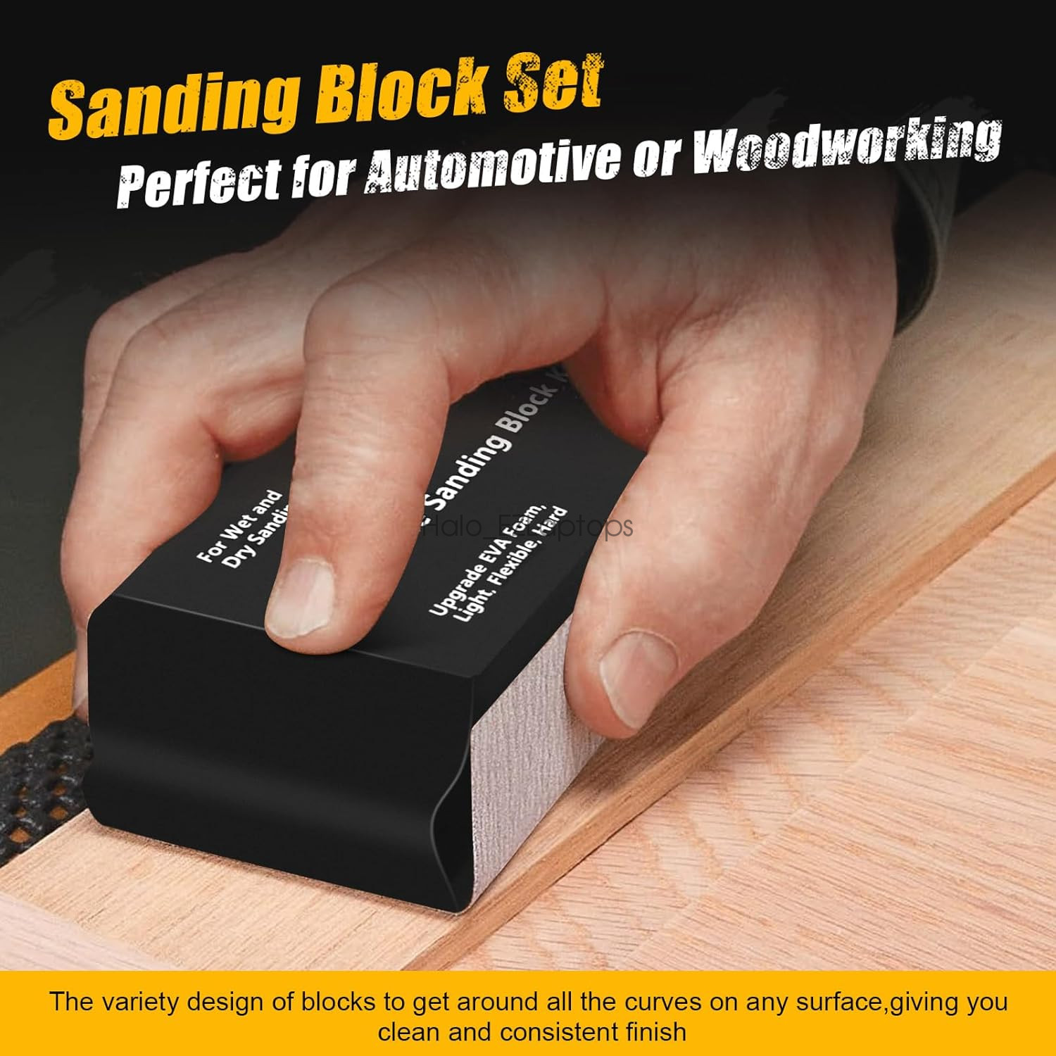 7Pcs Sanding Block Kit Flexible EVA Foam Wet or Dry for Automotive or Woodwork