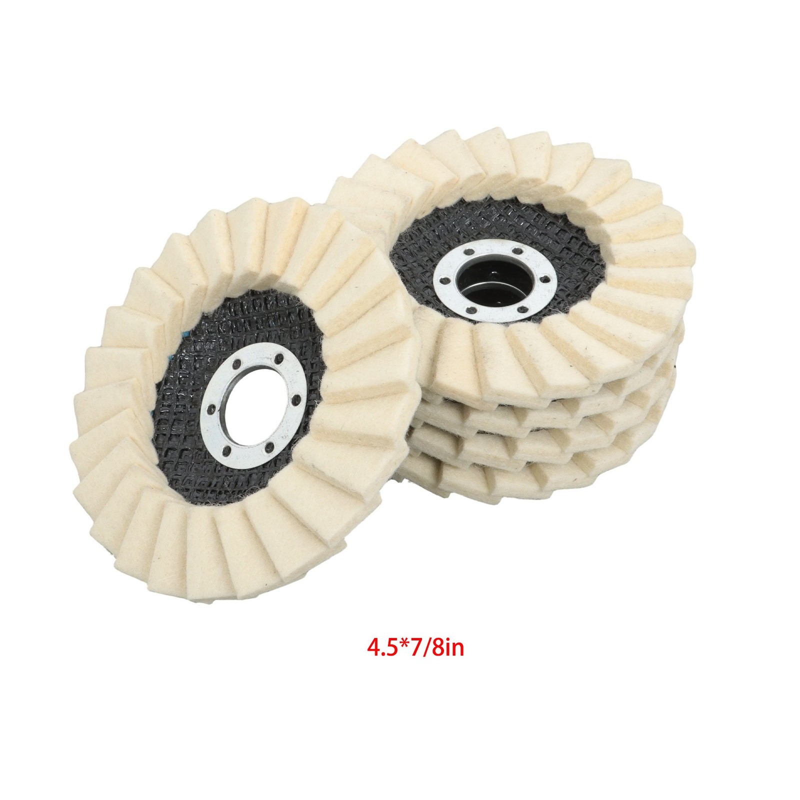 8 Pcs Wool Polishing Wheel Discs 4.5″ x 7/8″ Buffing Wheel & Buffing Compound