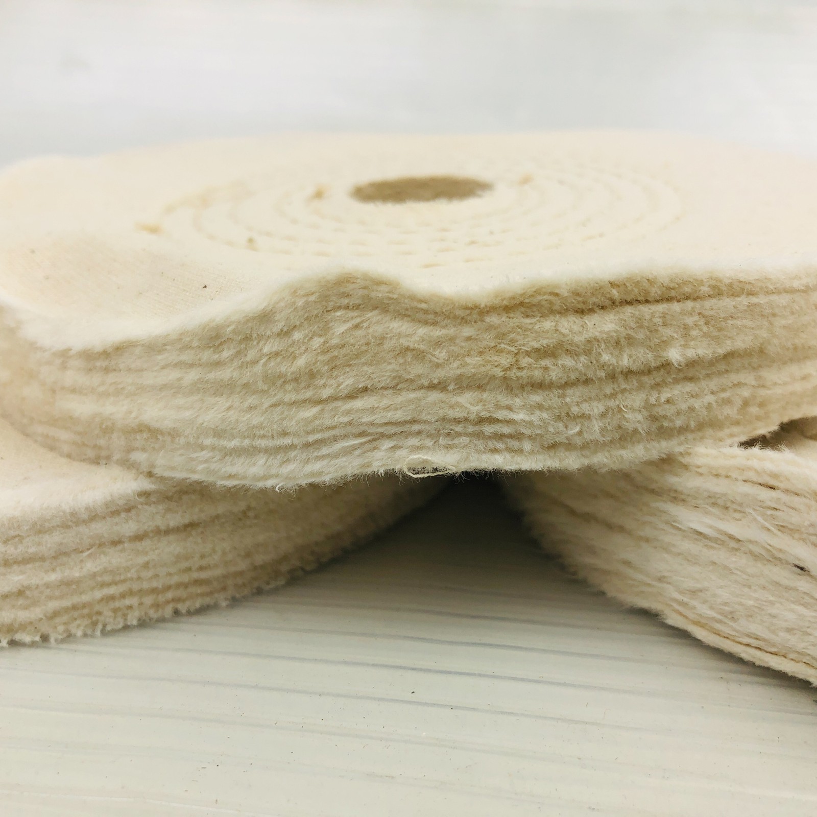 6 in Buffing Polishing Wheel Buffer Pad 10pk 1″ Arbor Cotton 50 Ply Spiral Sewn