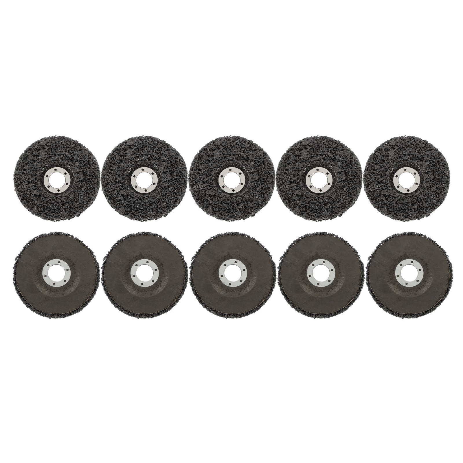 10 PCS 4-1/2″ x 7/8″ Black Diamond Grinding Discs Strip Discs for Angle Grinder