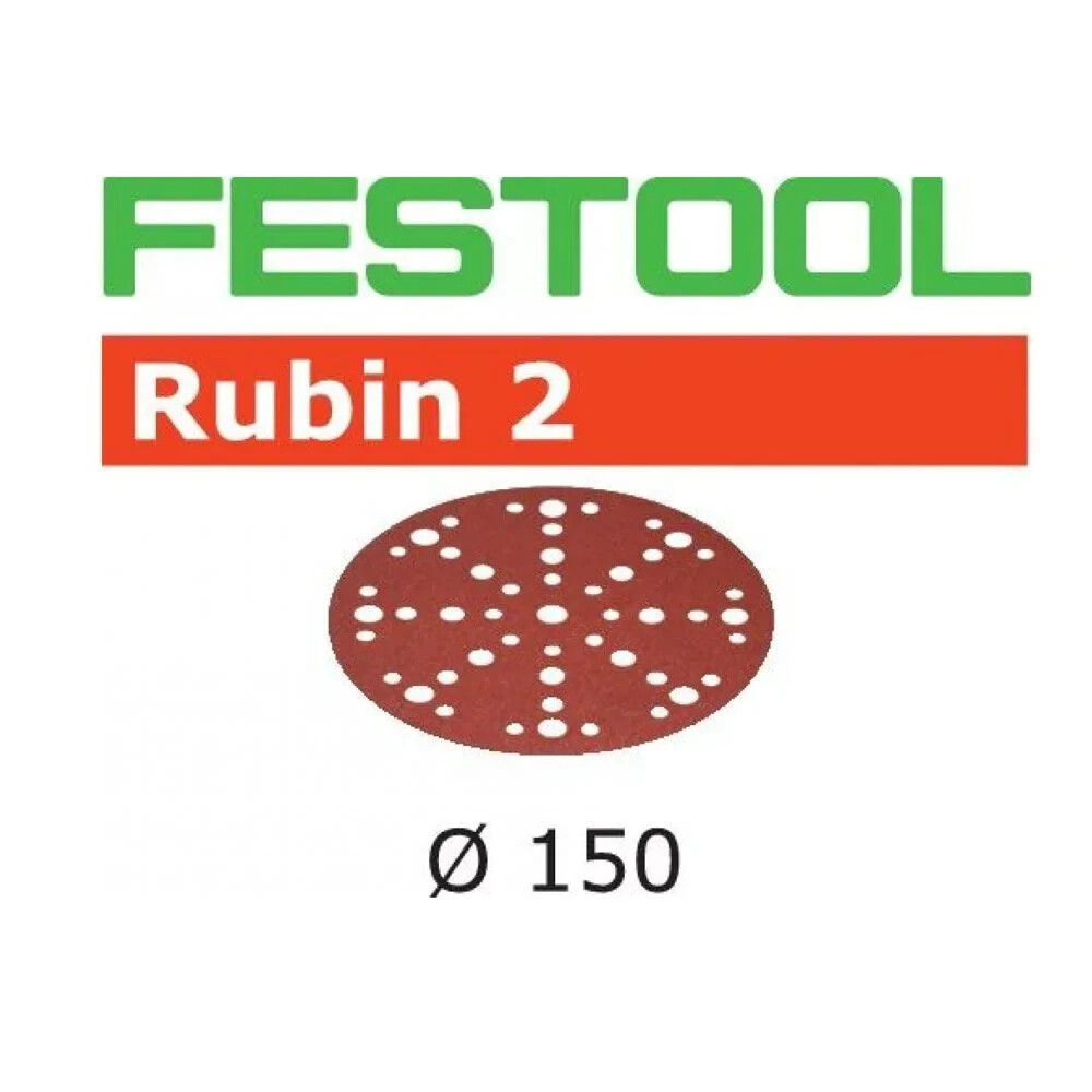 Festool 575185 150mm Rubin 2 P220 MJ2 Disc Abrasives, 10 ct